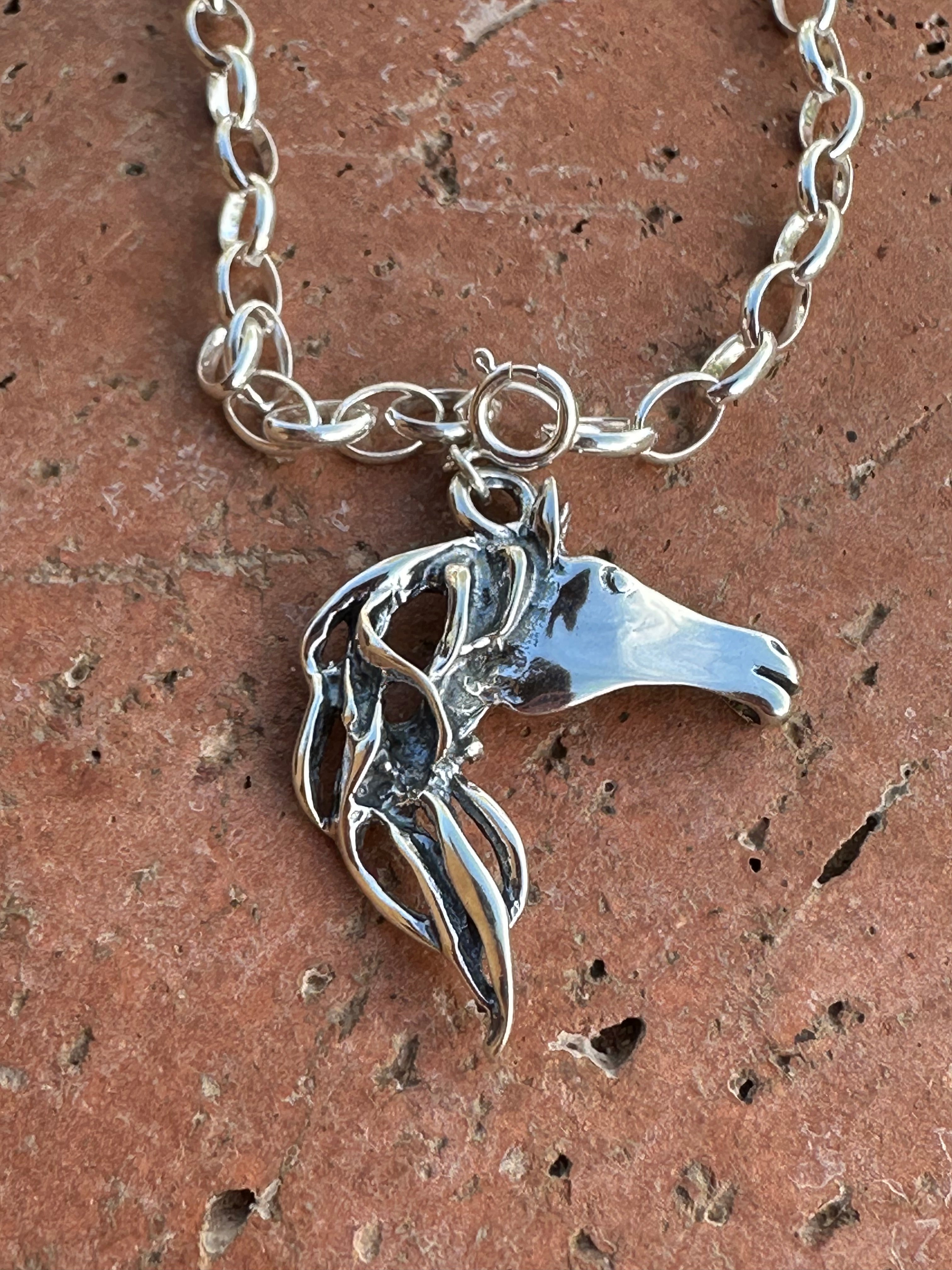 Sterling Silver Wild Horse Charm