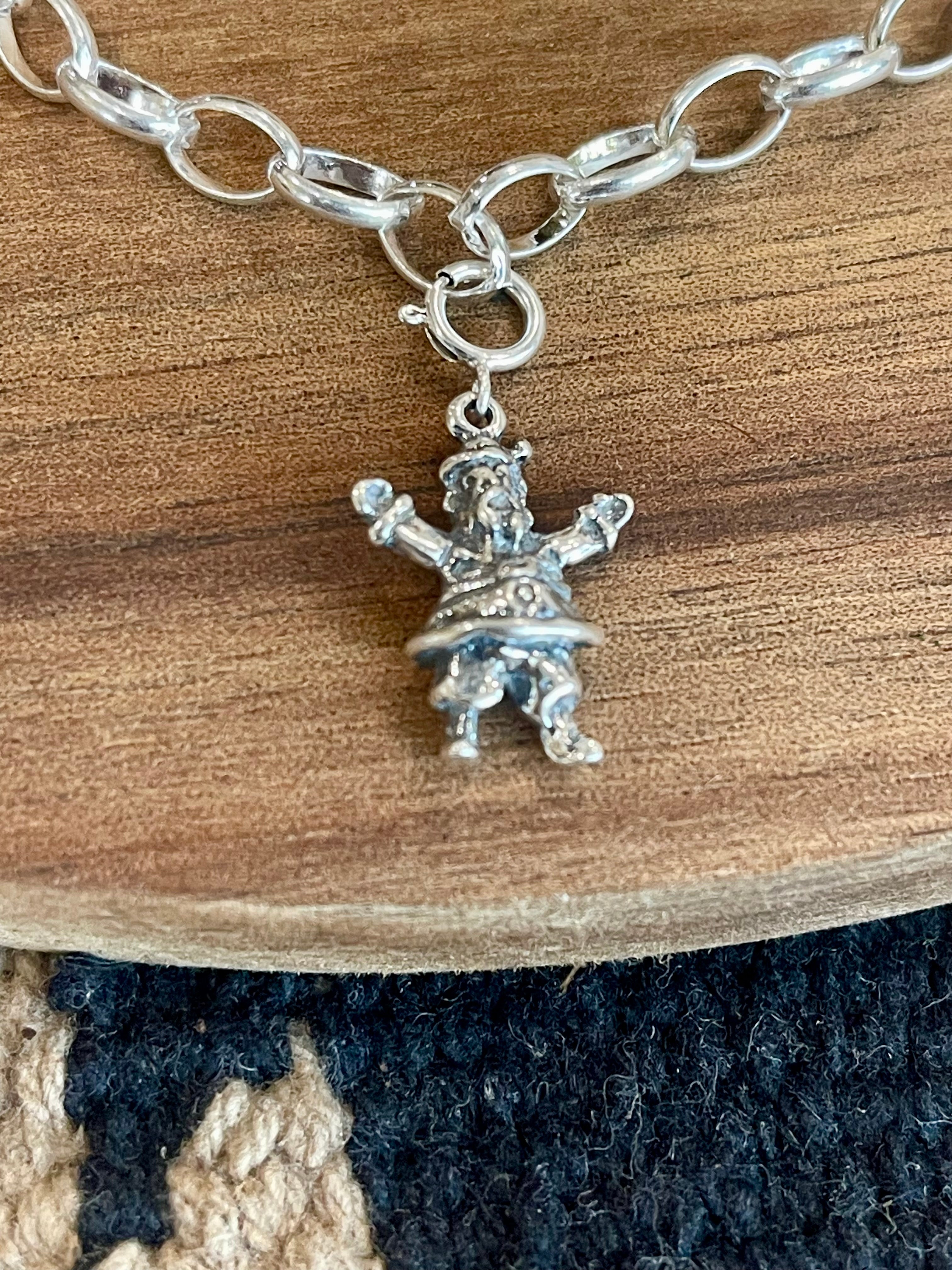 Handmade Sterling Silver CHRISTMAS MINI SANTA Charm