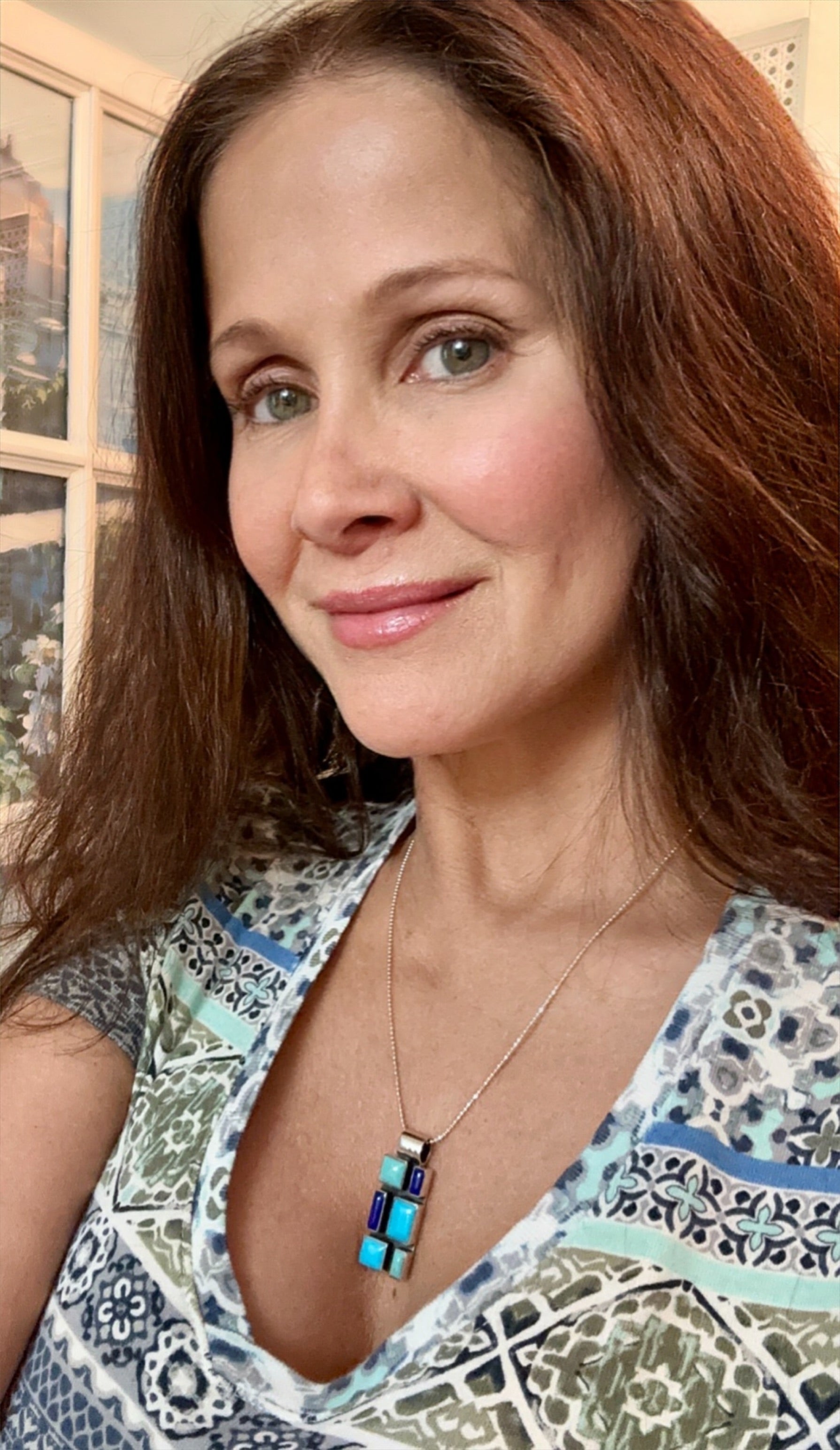 Medium Azul Mosaic Pendant Necklace