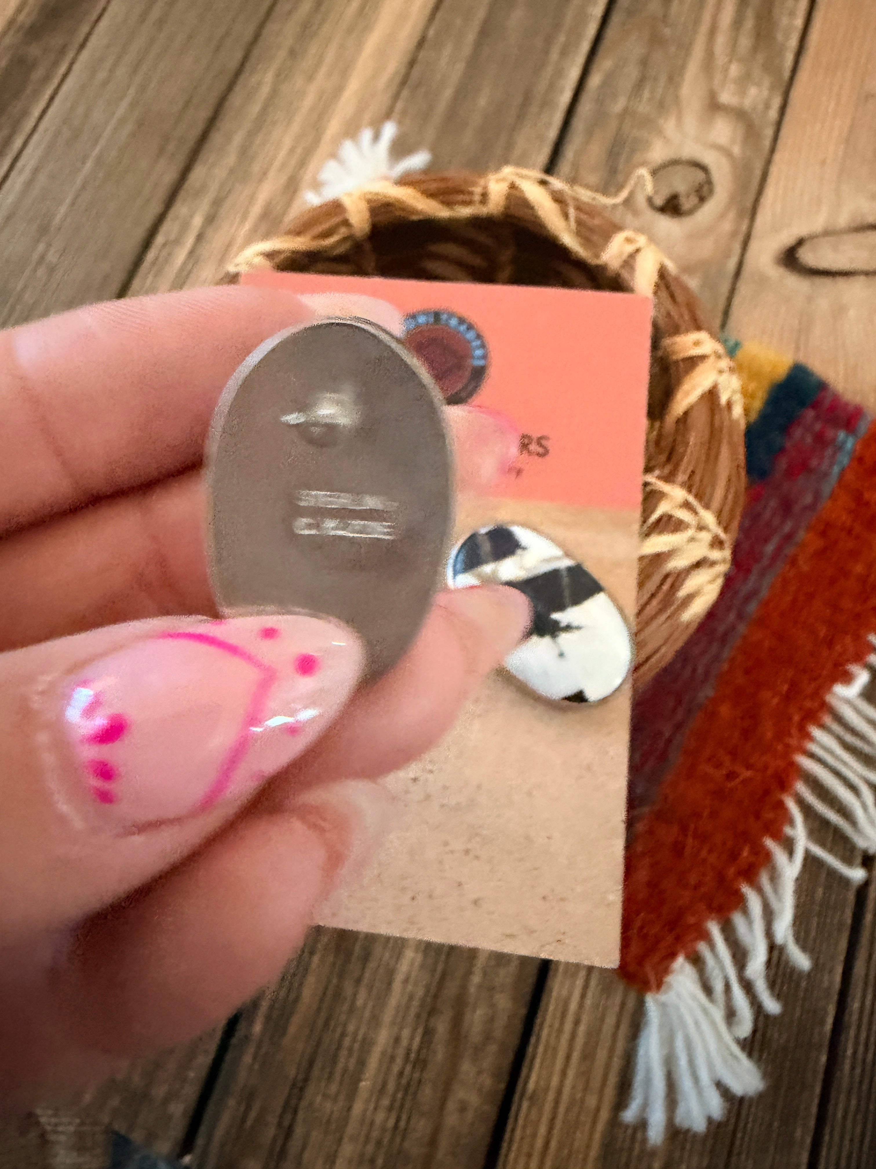 Handcrafted White Buffalo & Sterling Silver Post Earrings