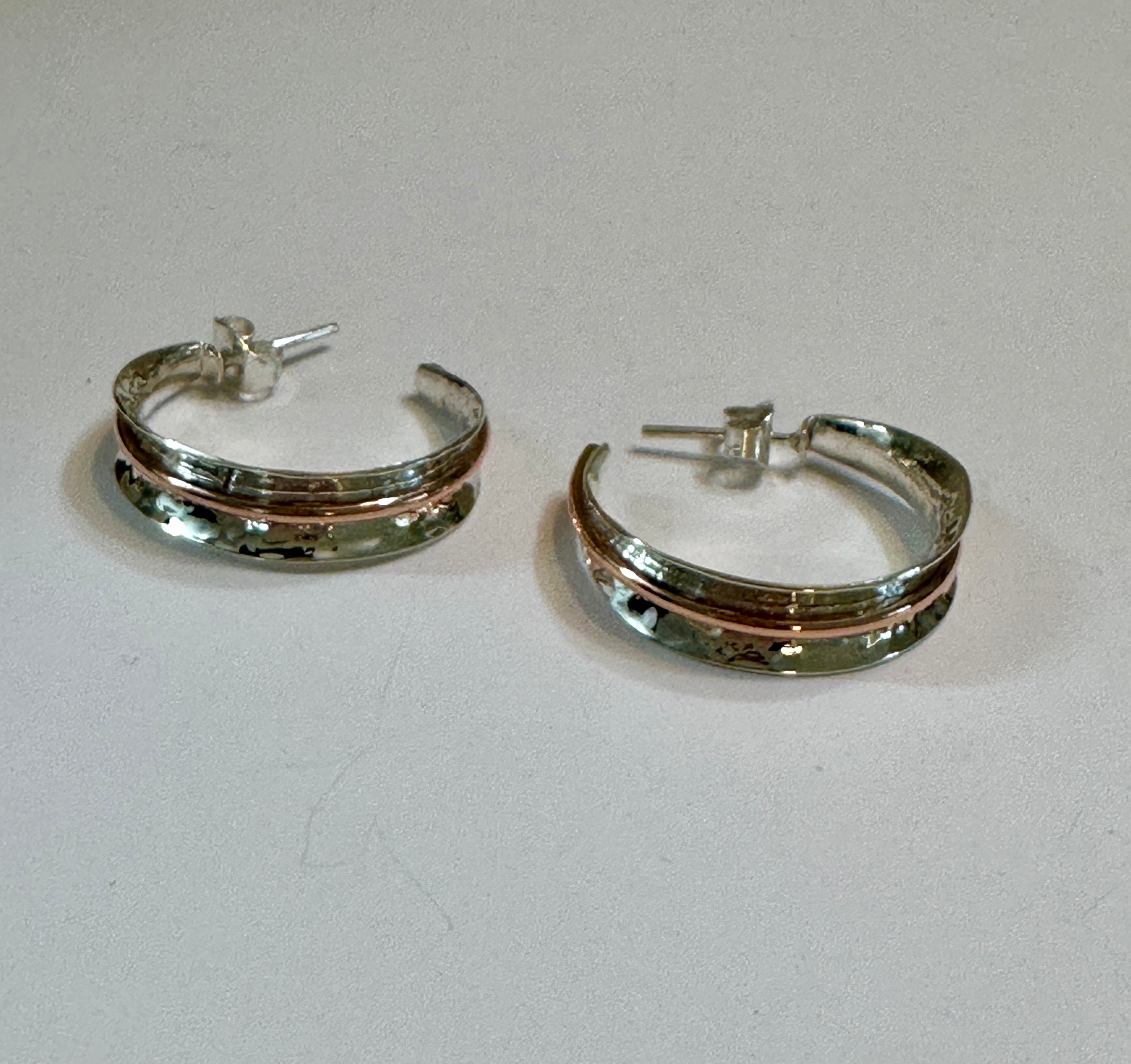 Copper Reflection Hoops