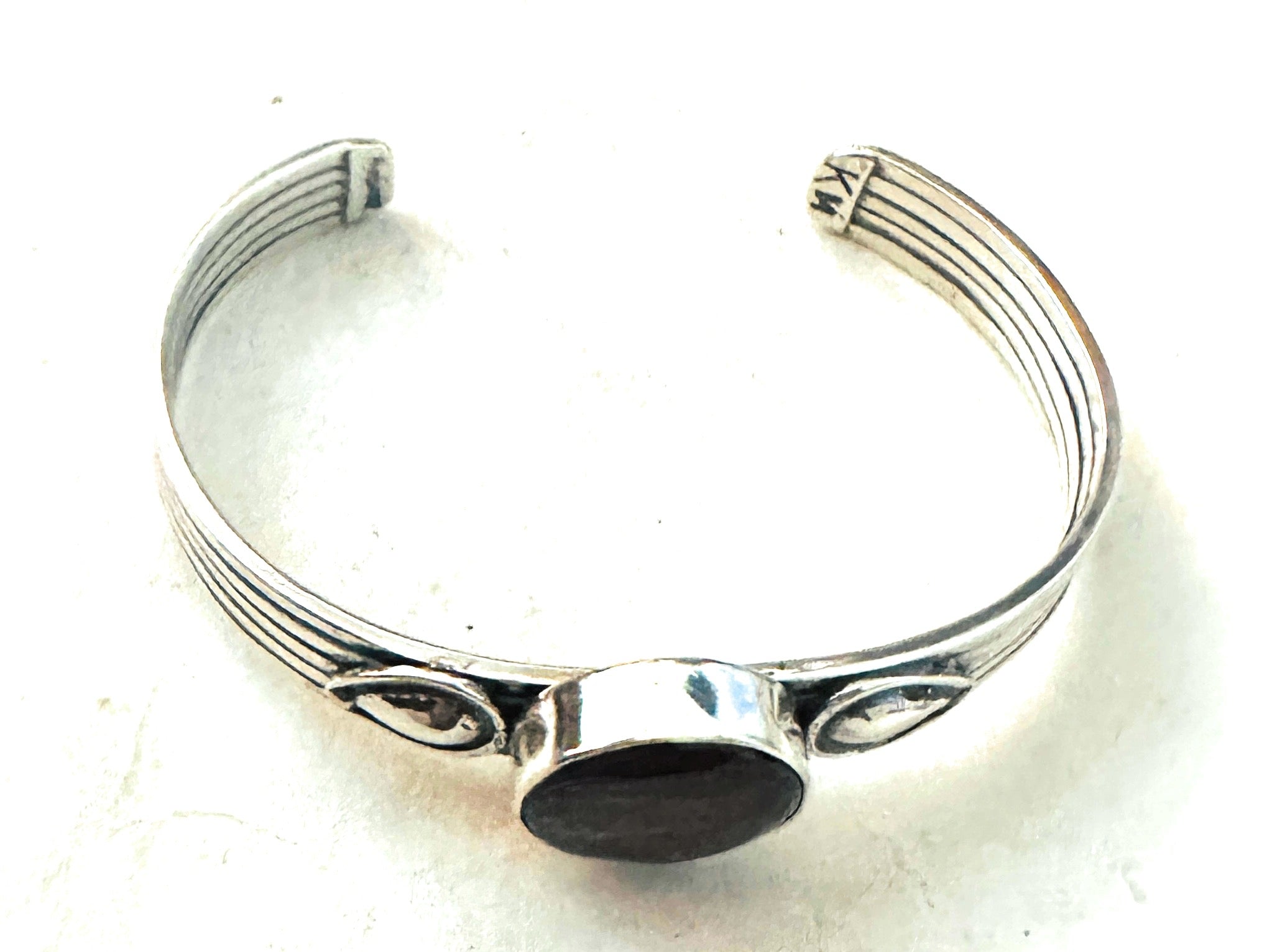 Navajo Sterling Silver & Purple Spiny Cuff Bracelet