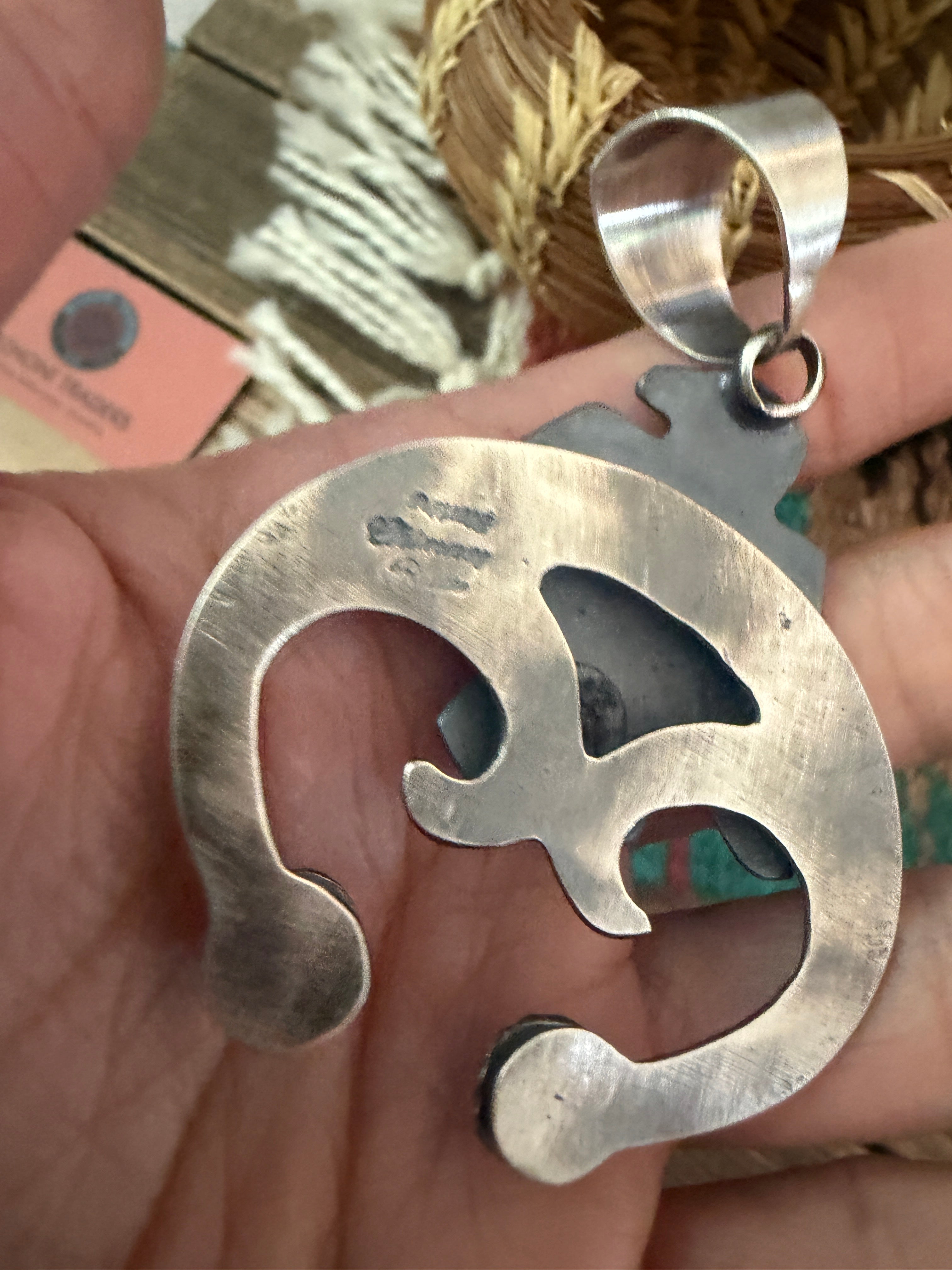 Handcrafted Sterling Silver Thunderbird Naja Pendant by Chimney Butte
