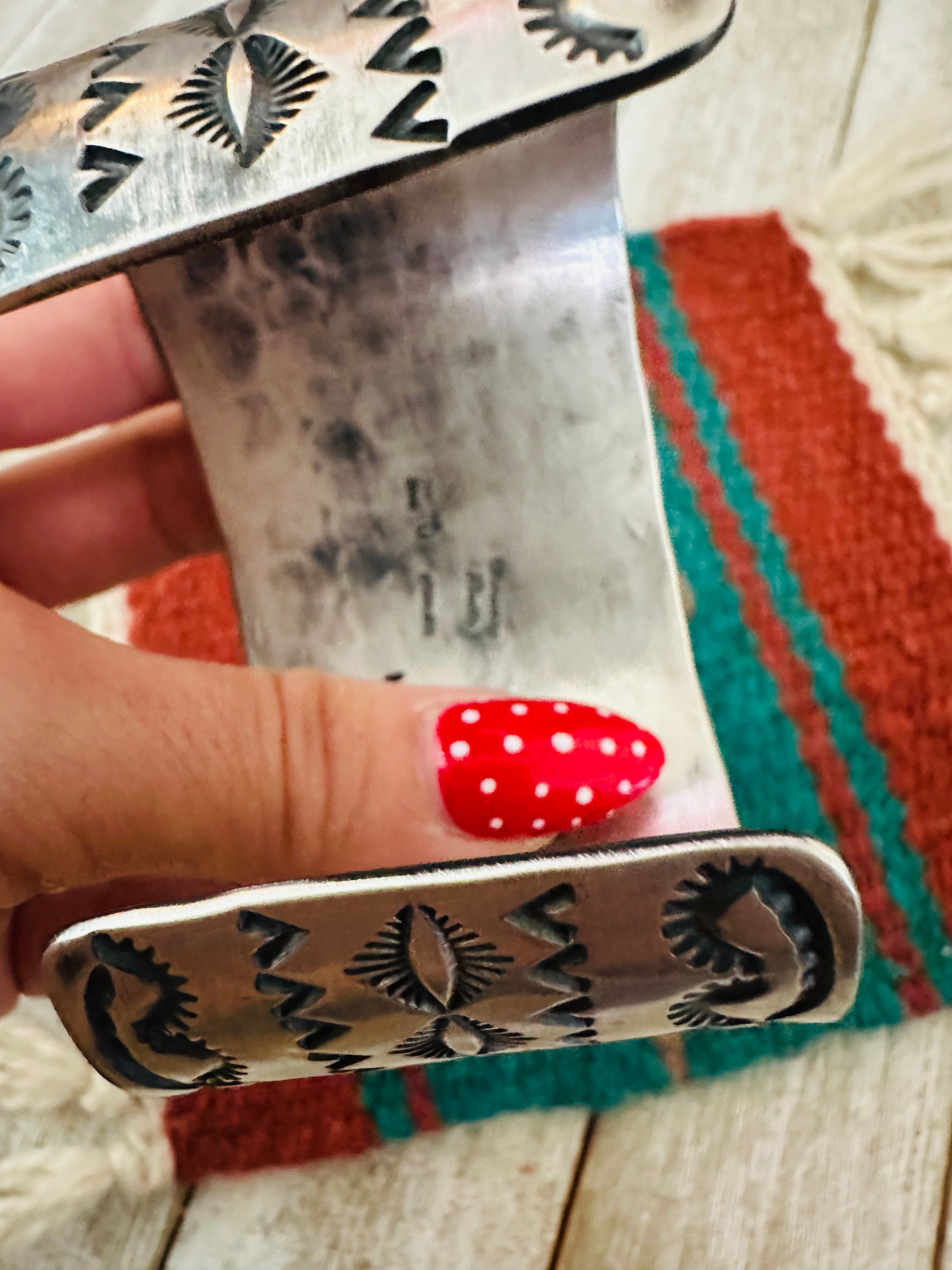 Handcrafted Sterling Silver & Golden Hills Turquoise Cuff Bracelet by Chimney Butte /