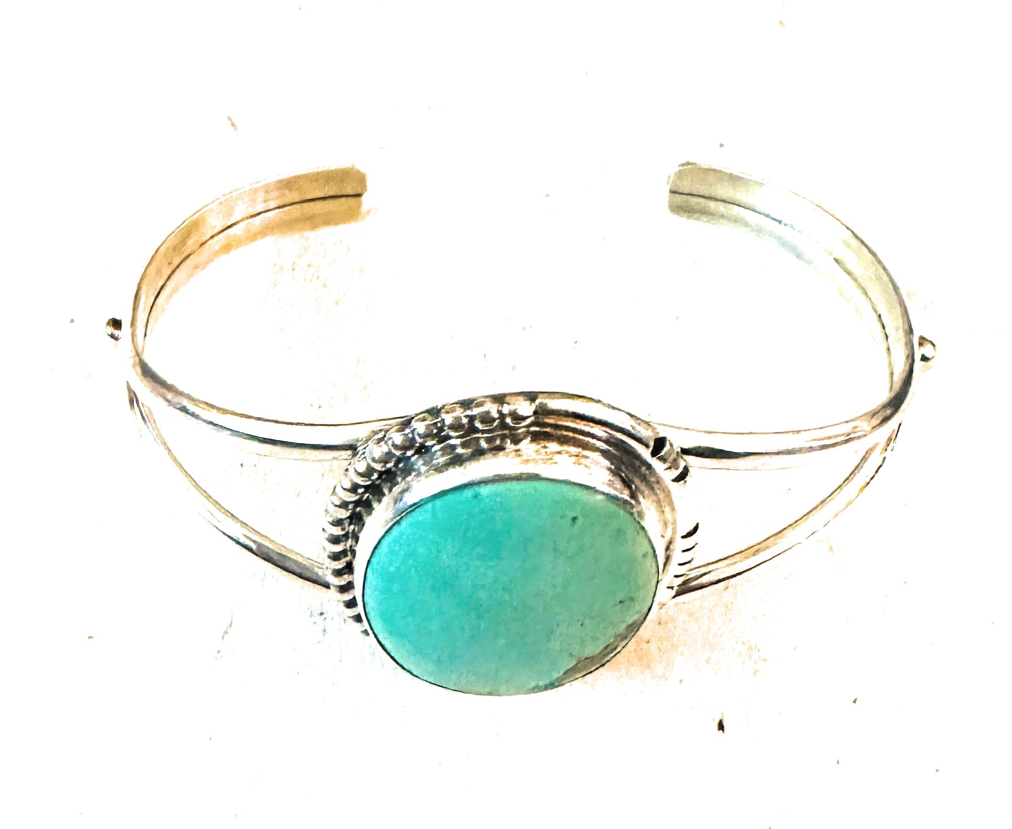 Navajo Sterling Silver & Turquoise Cuff Bracelet