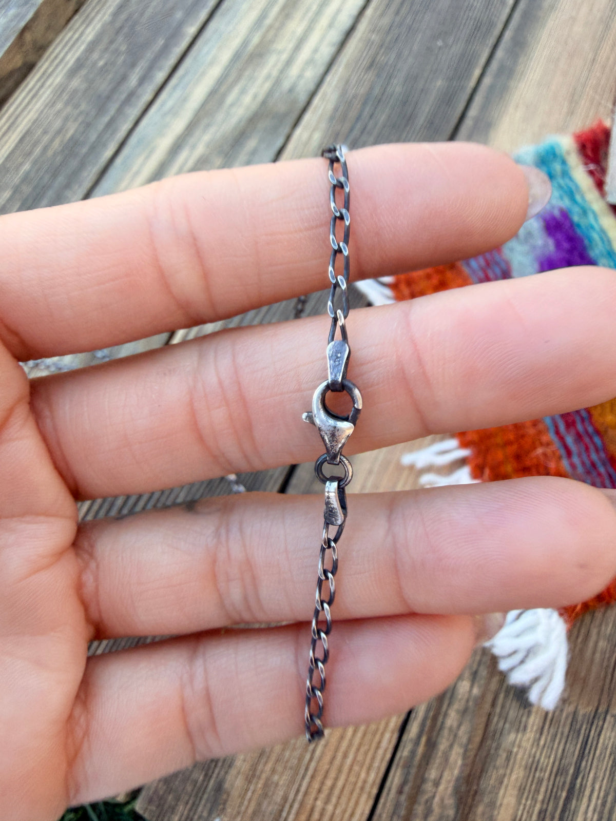 Handmade Sterling Silver & Turquoise Buffalo Necklace