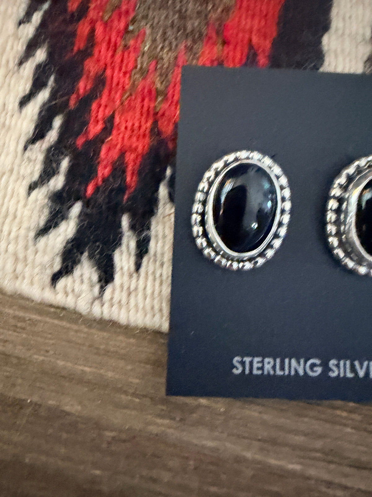 Handcrafted Onyx & Sterling Silver Post Earrings