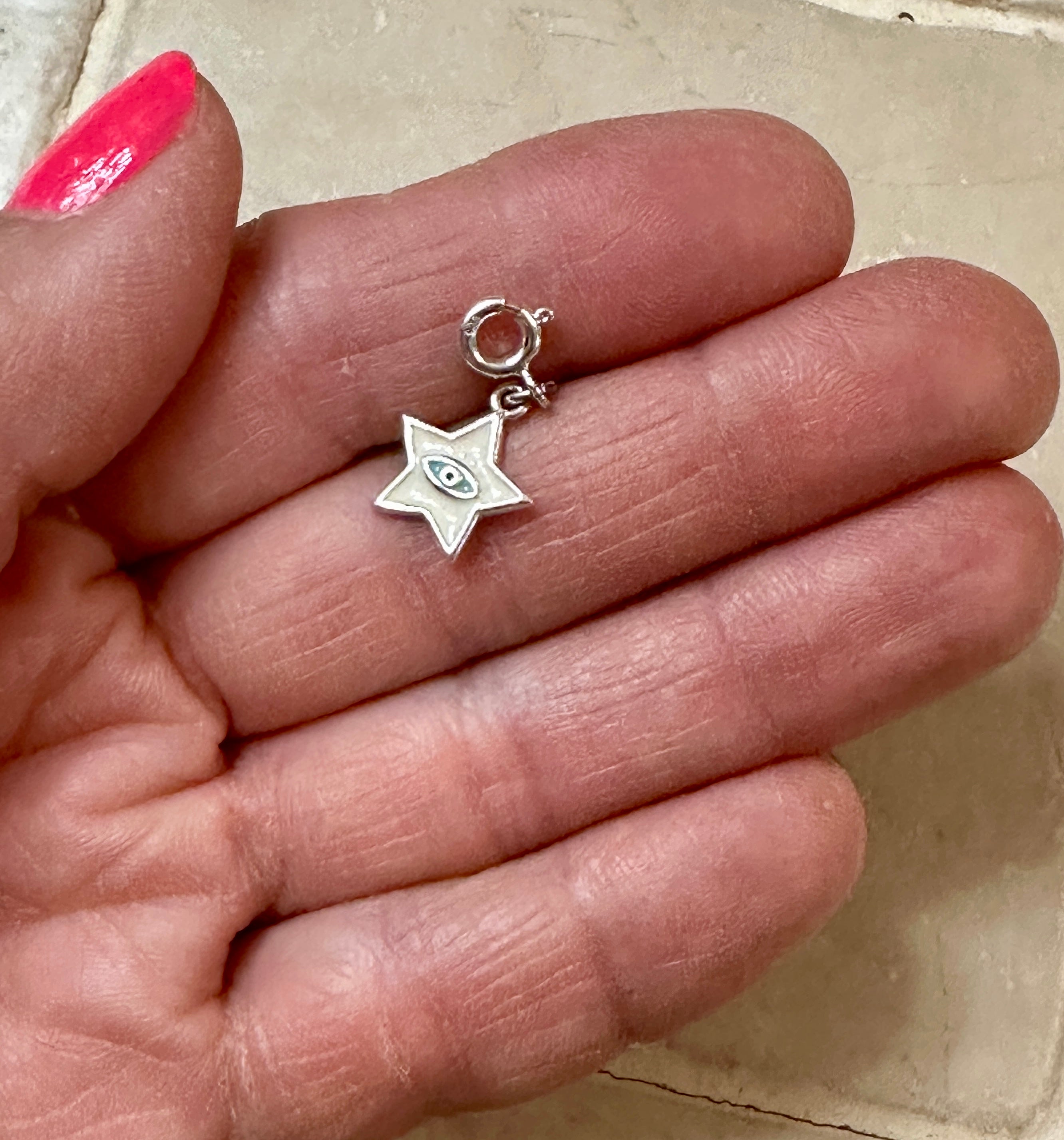 Sterling Silver White Star Charm
