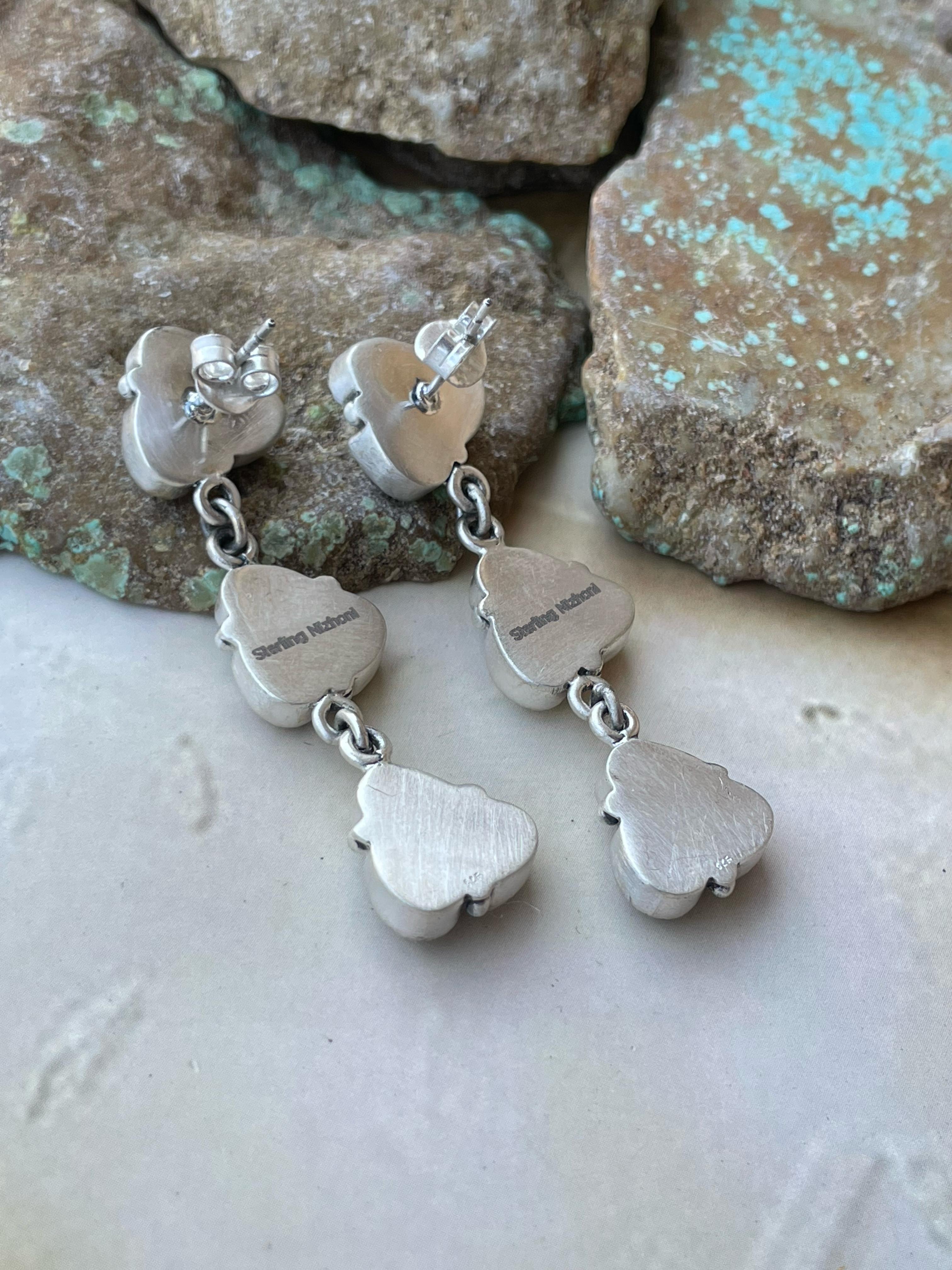 Handmade Sterling Silver Tombstone Earrings