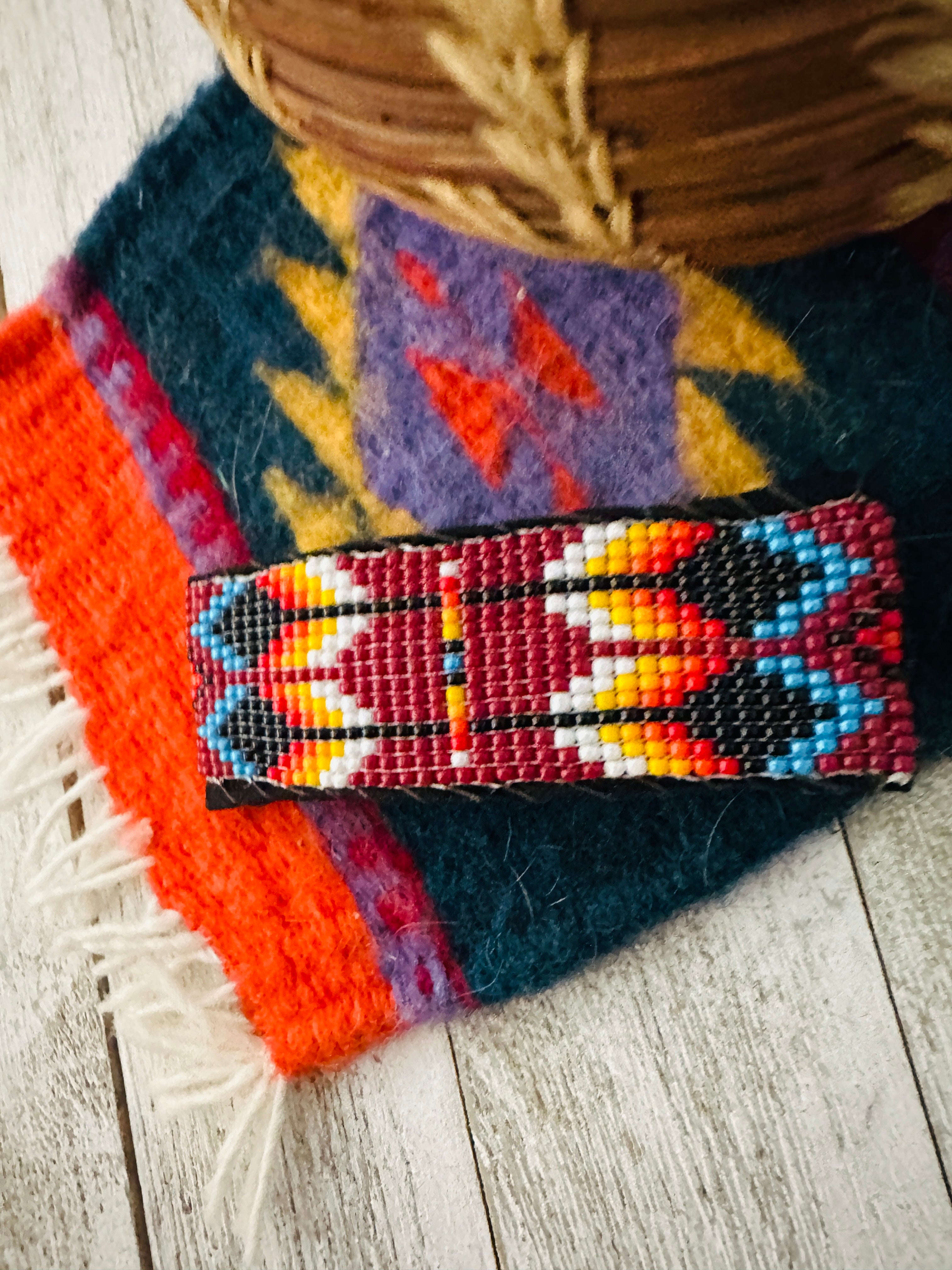 Navajo Handmade Beaded Barrette