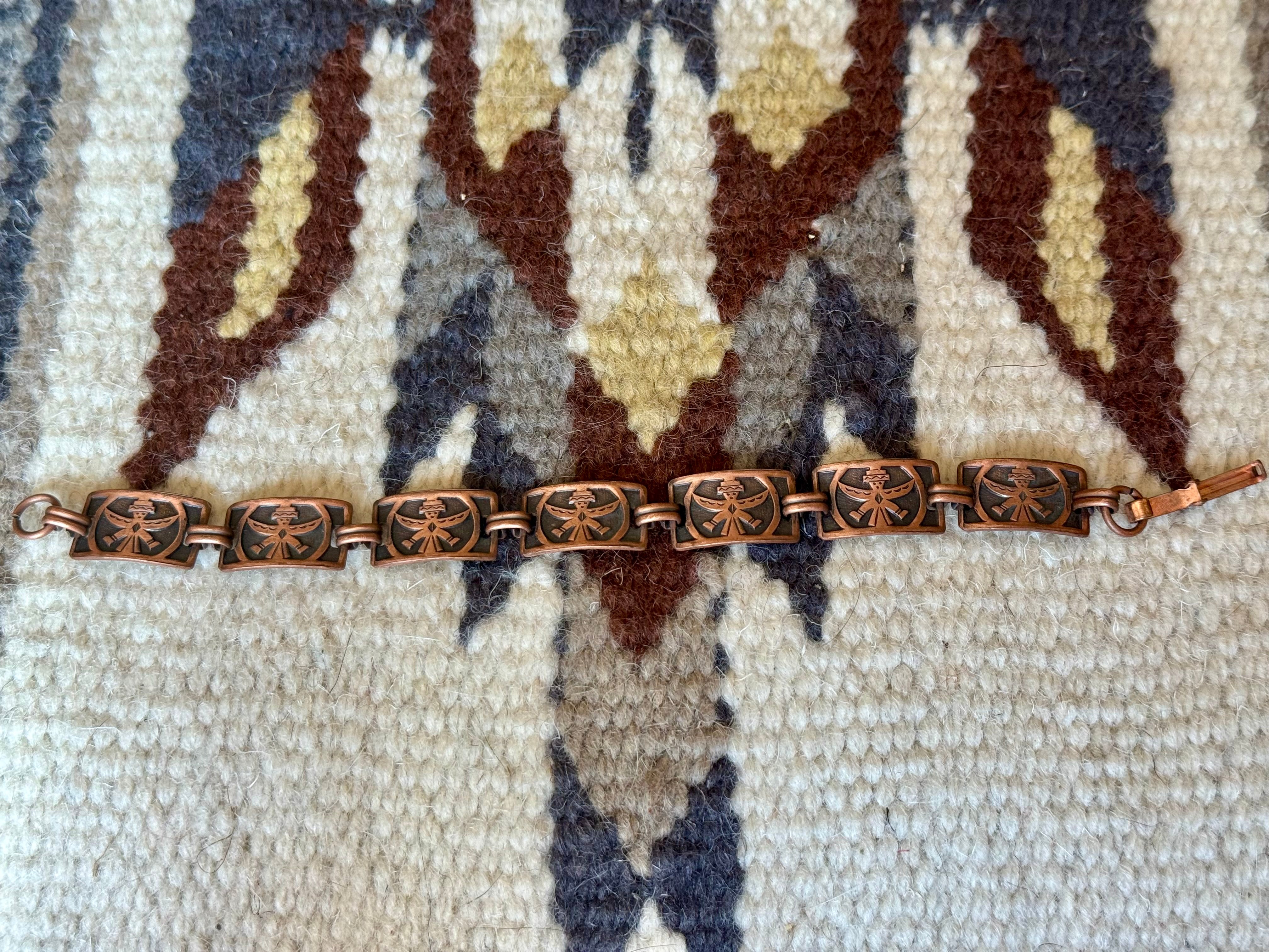 Vintage Handmade Copper Link Bracelet