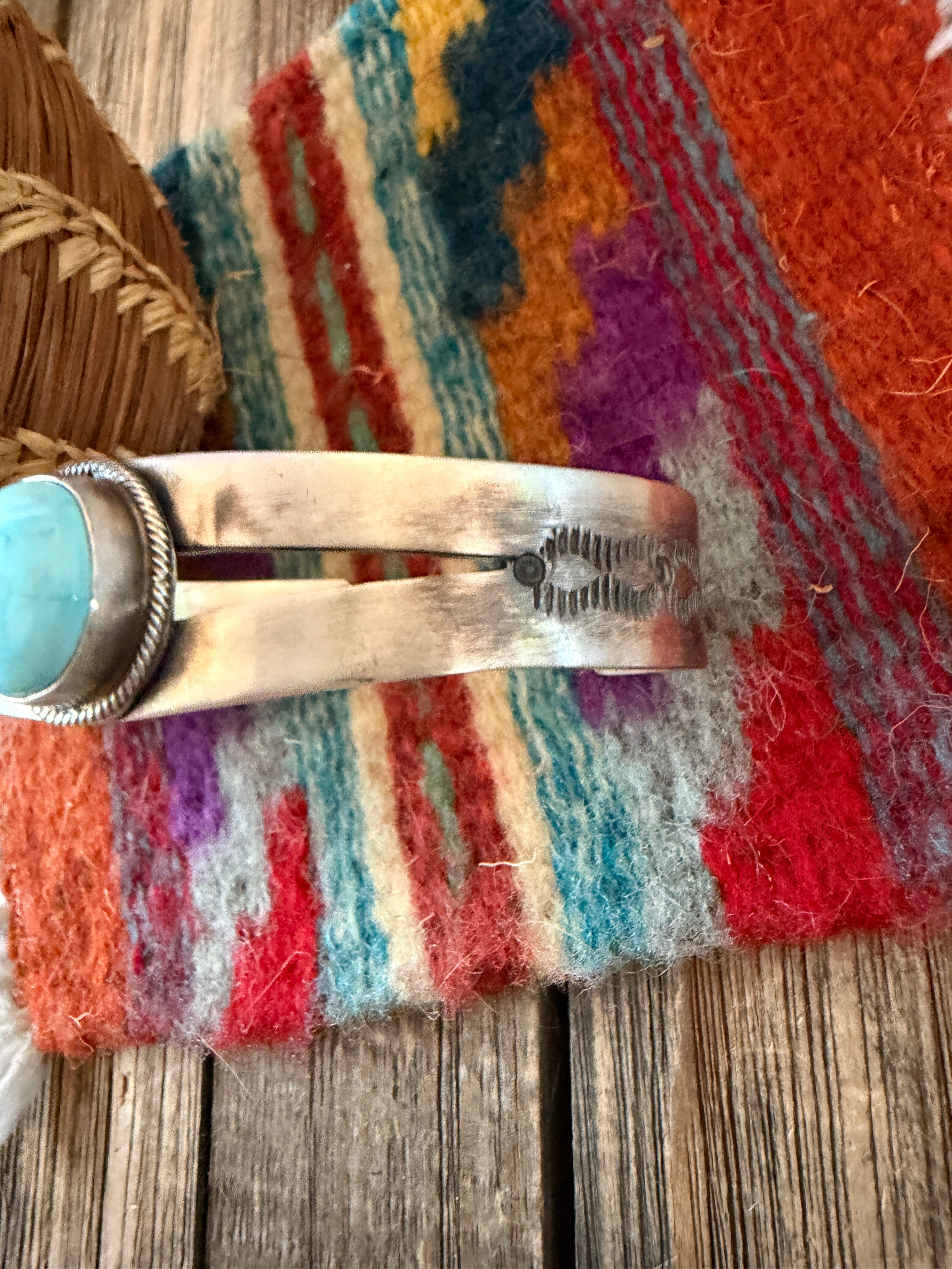 Handcrafted Sterling Silver & Turquoise Cuff Bracelet