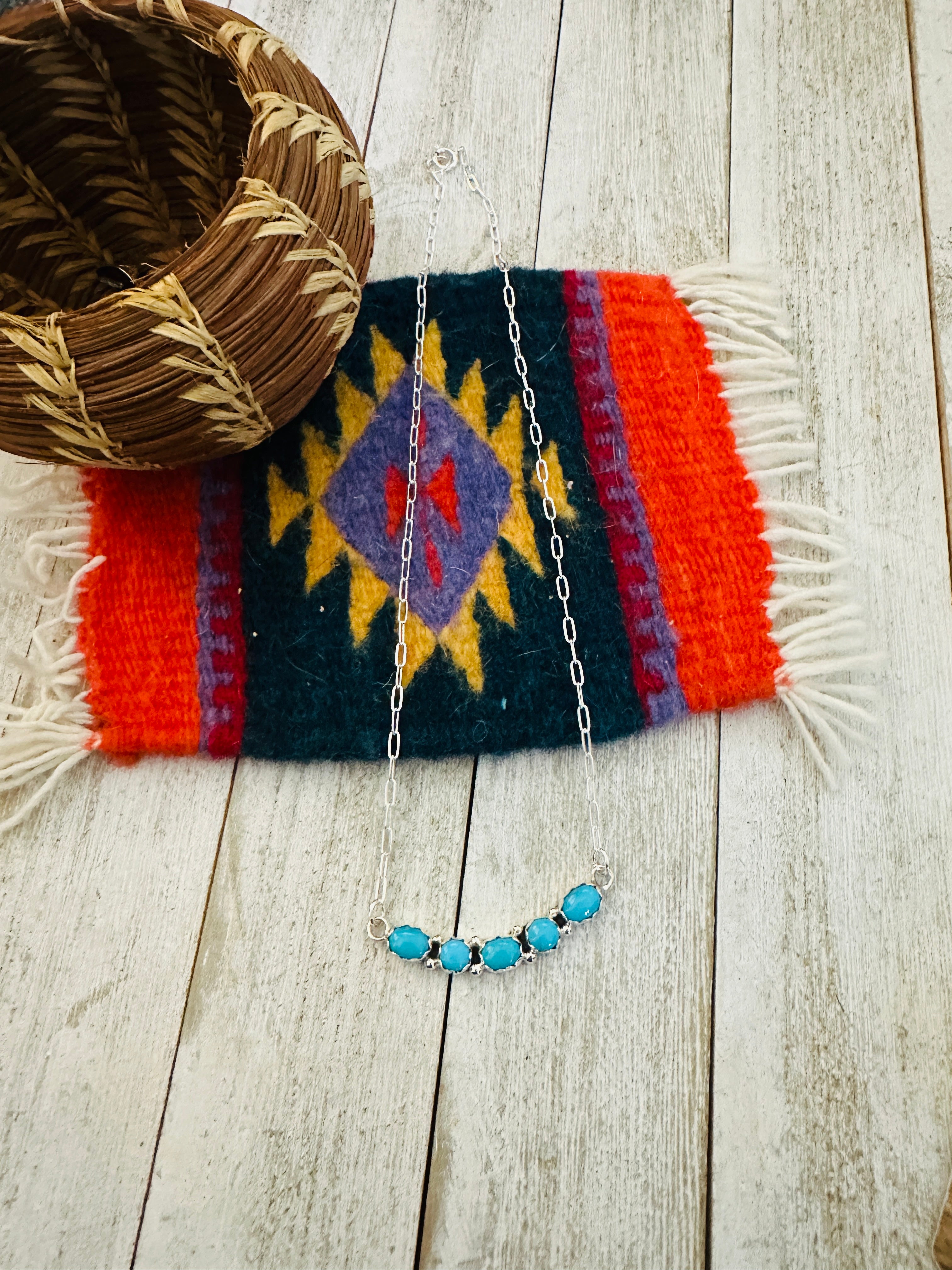 Navajo Turquoise & Sterling Silver Necklace