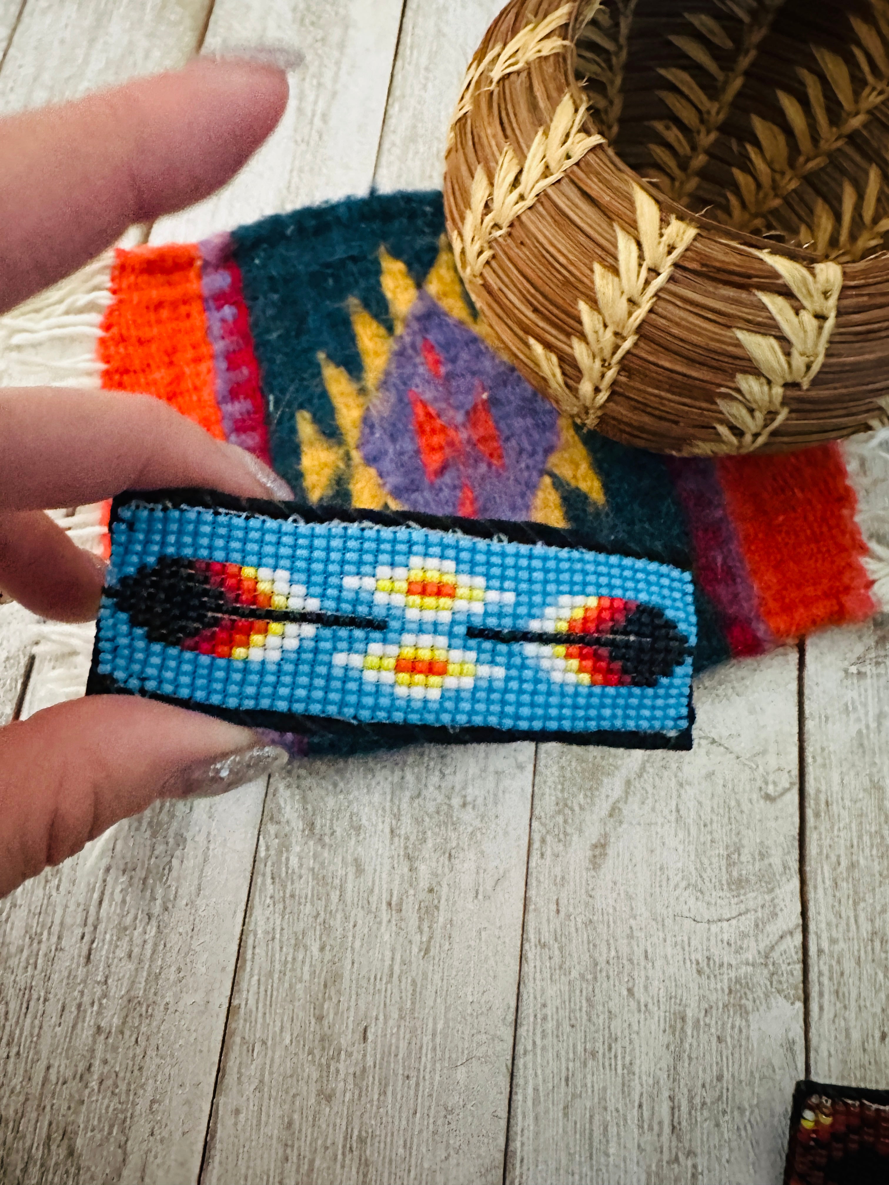 Navajo Handmade Beaded Barrette