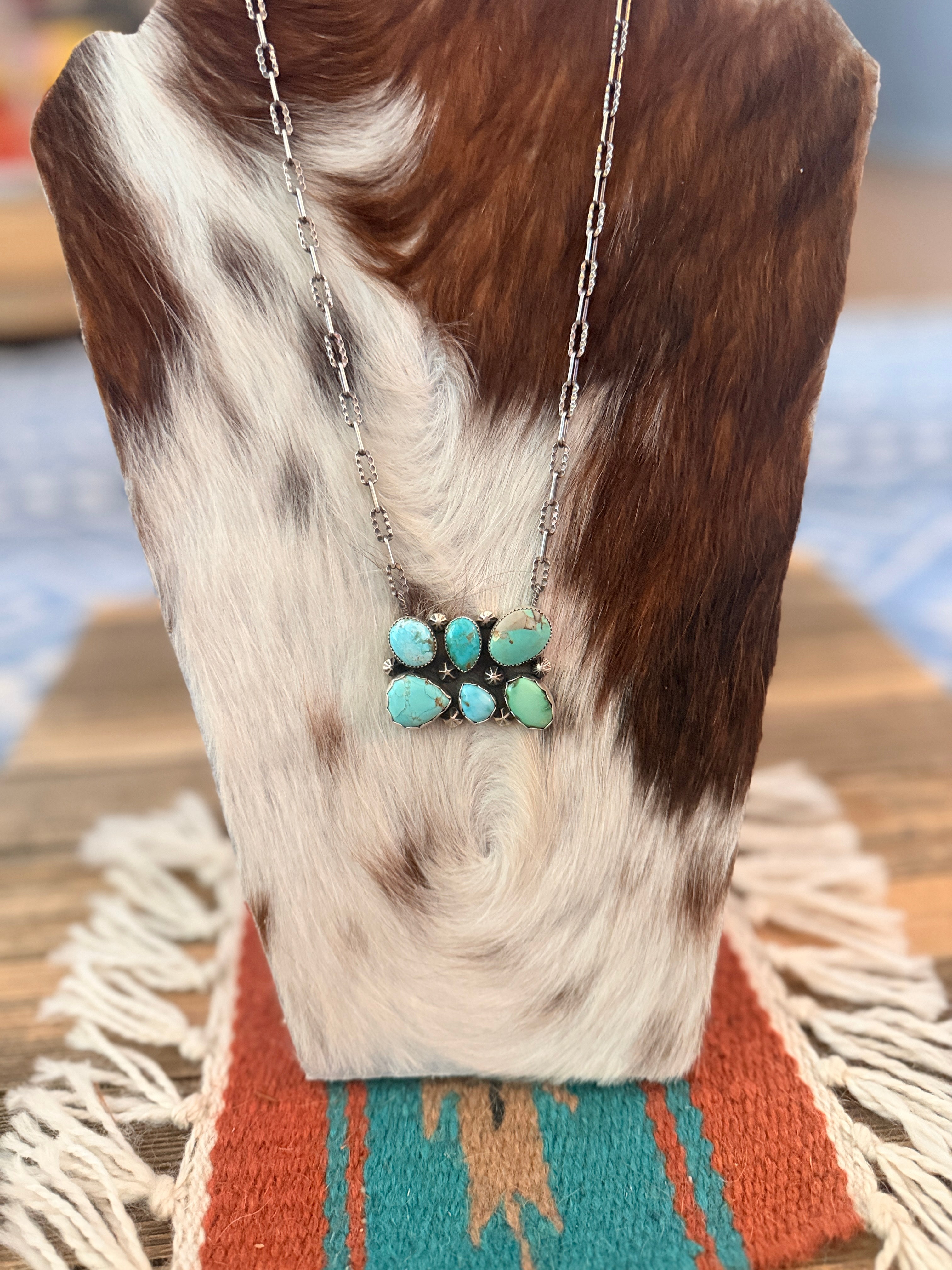Handmade Sterling Silver & Multi Turquoise Necklace