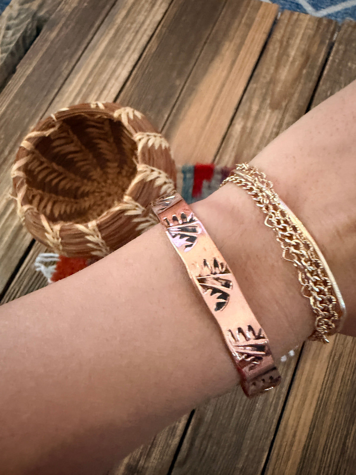 Handcrafted Copper Bear Paw Cuff Bracelet