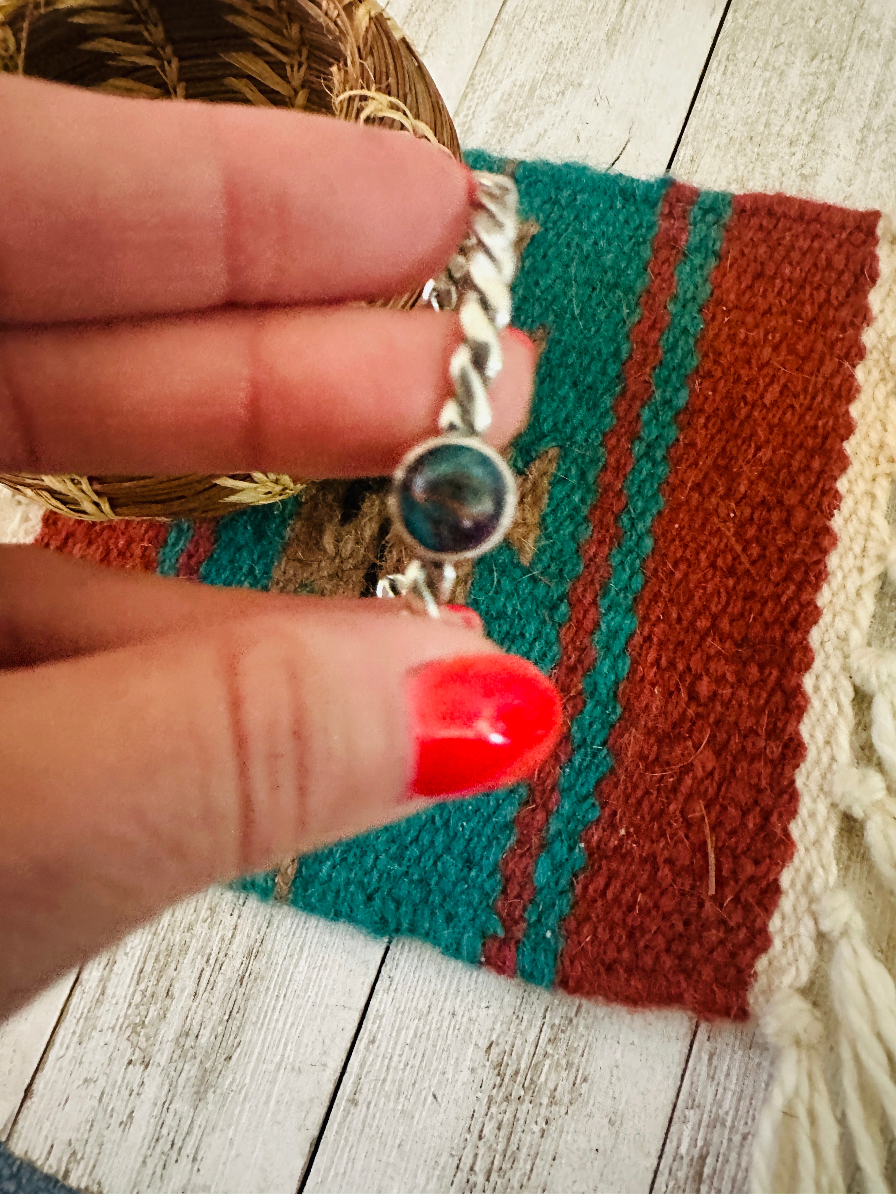 Handcrafted Sterling Silver & Pink Dream Mojave Cuff Bracelet