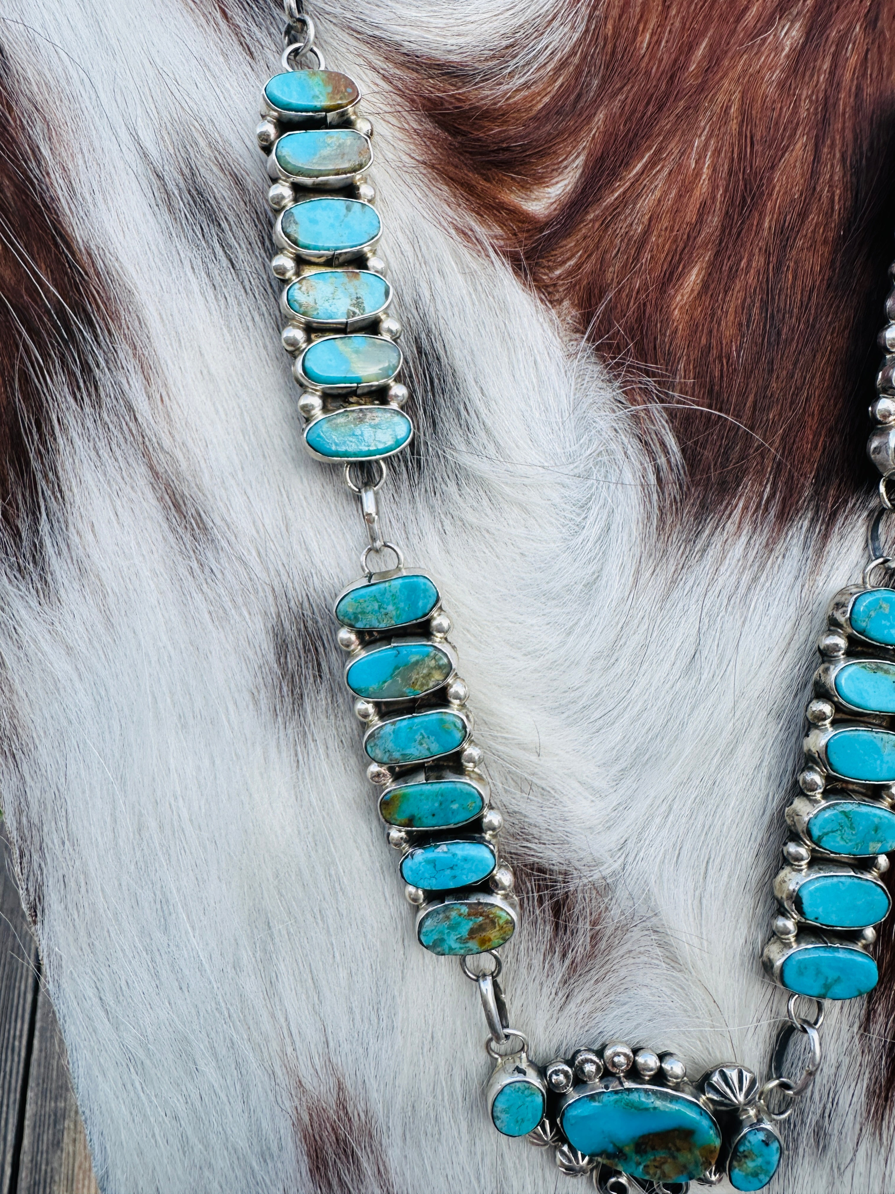 Handcrafted Turquoise & Sterling Silver Necklace by Jacqueline Silver