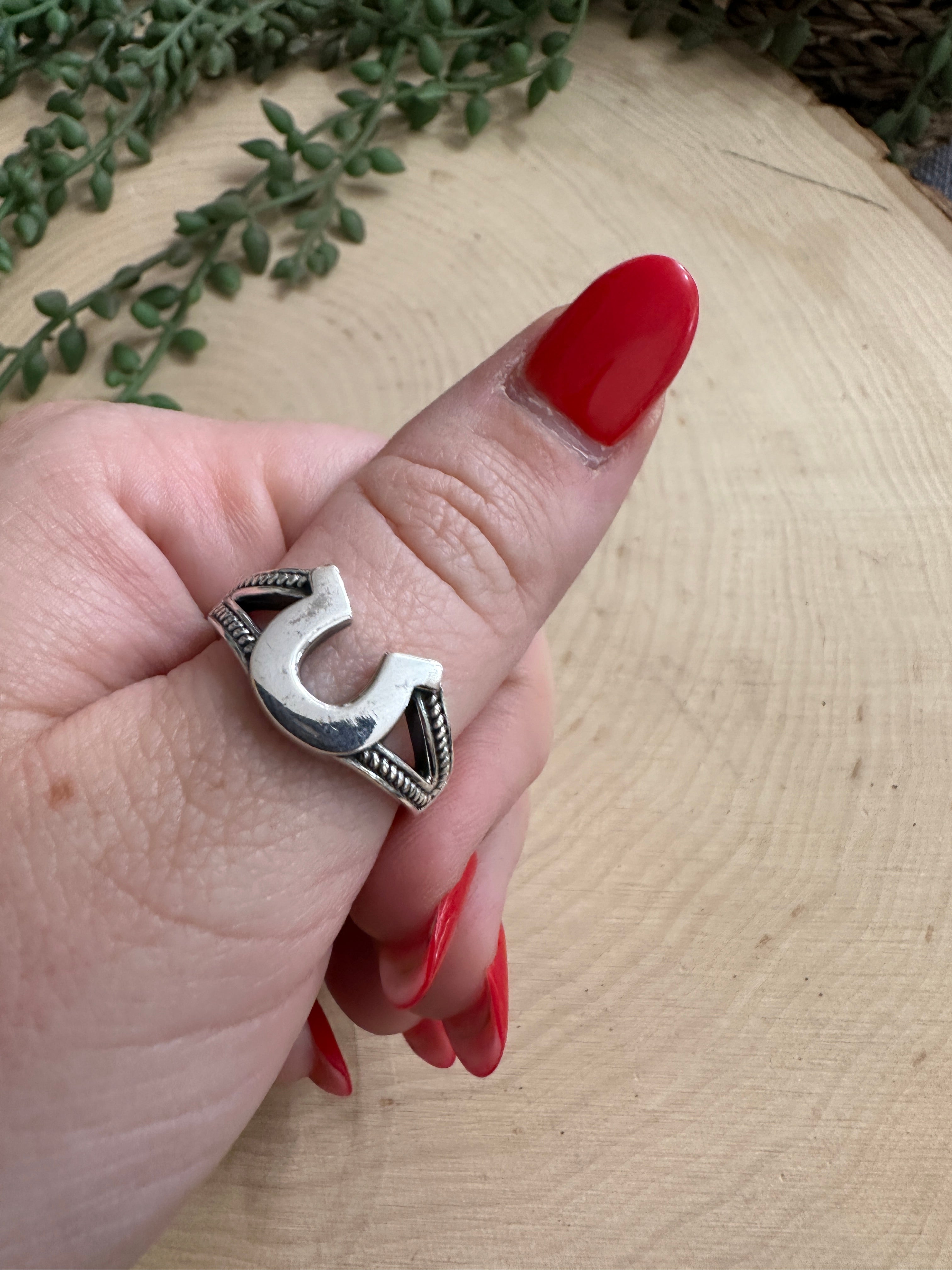 Beautiful Handmade Horseshoe Sterling Silver Ring