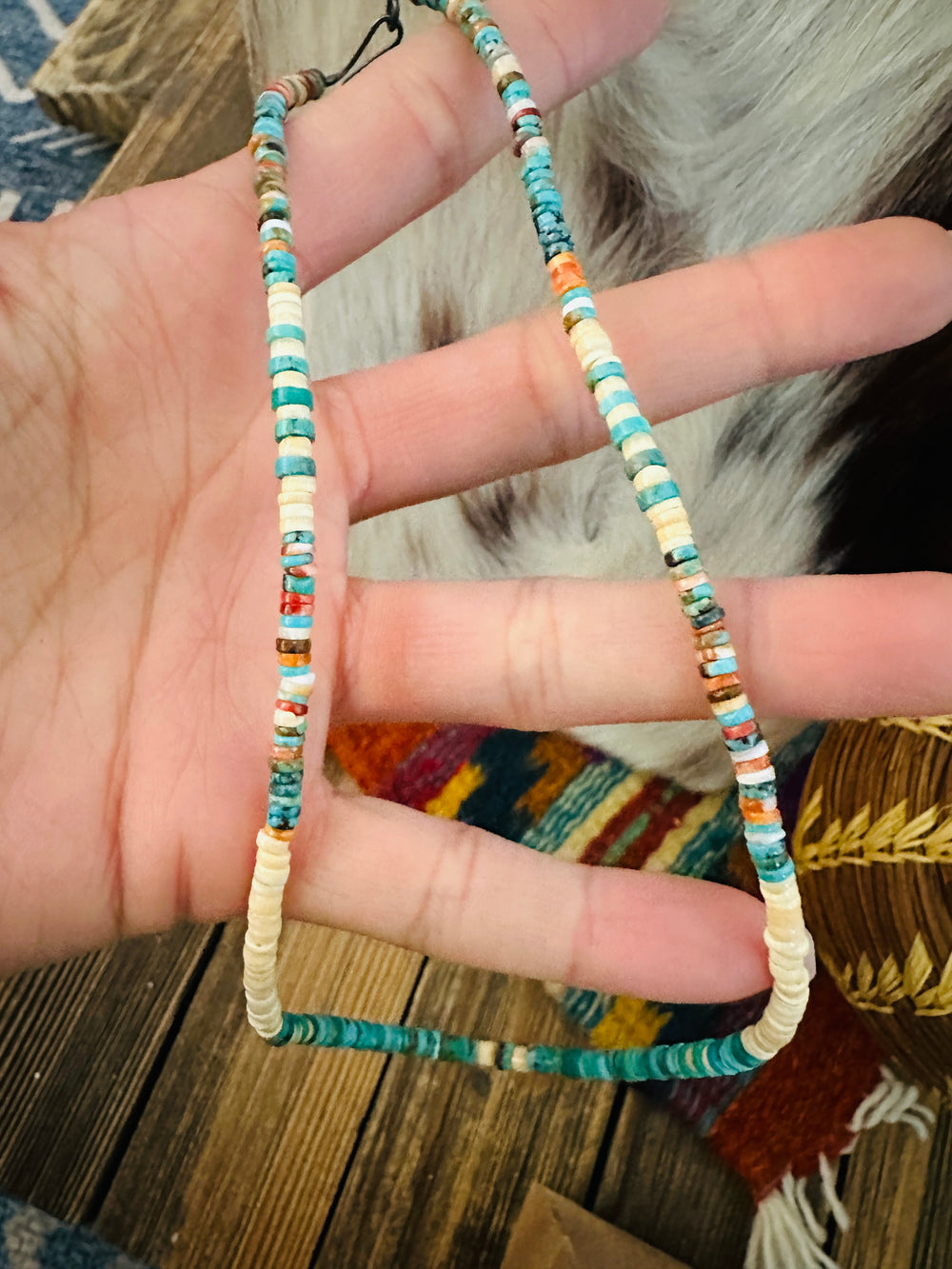 Handcrafted Multi Stone 16” Beaded Necklace