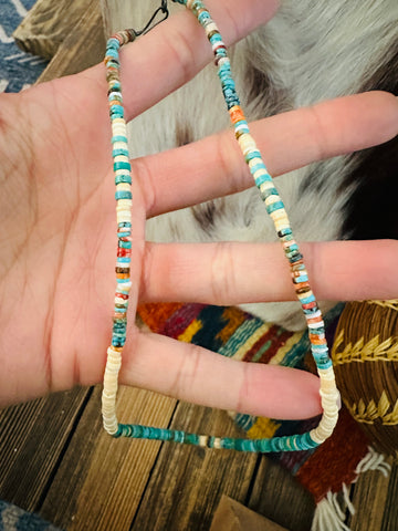 Handcrafted Multi Stone 16” Beaded Necklace