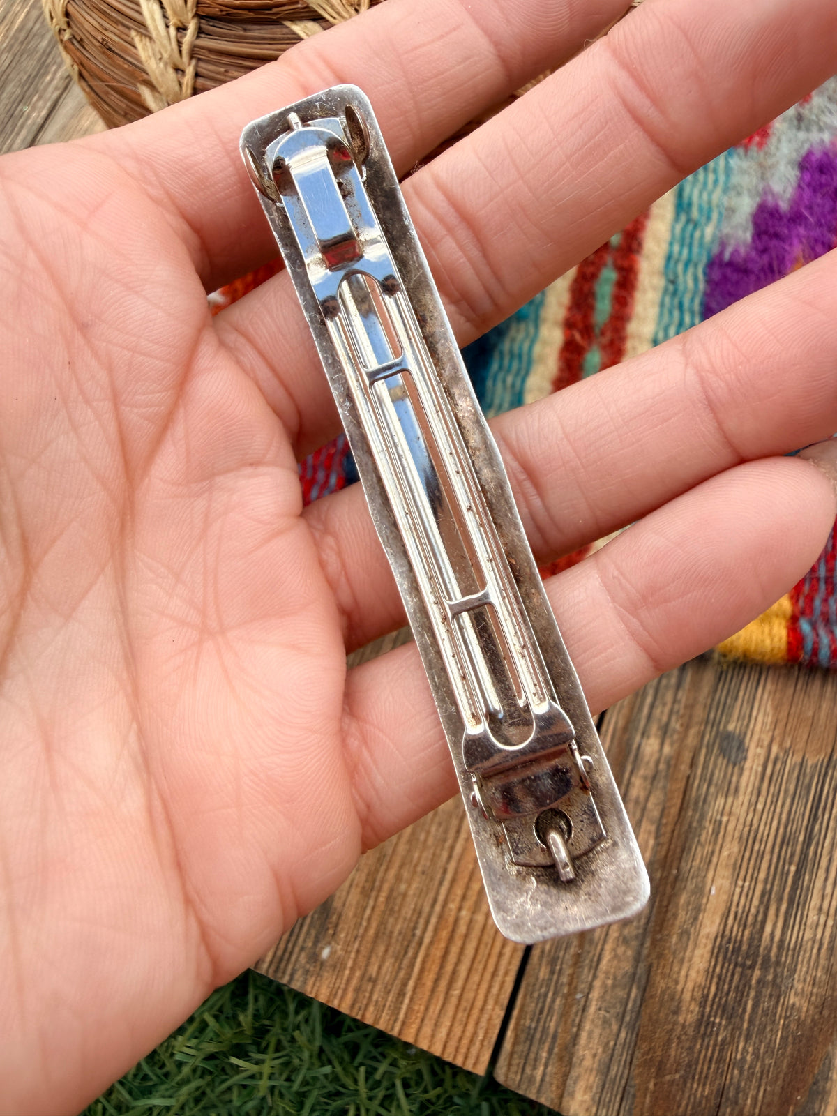 Old Pawn Handcrafted Sterling Silver Hair Barrette