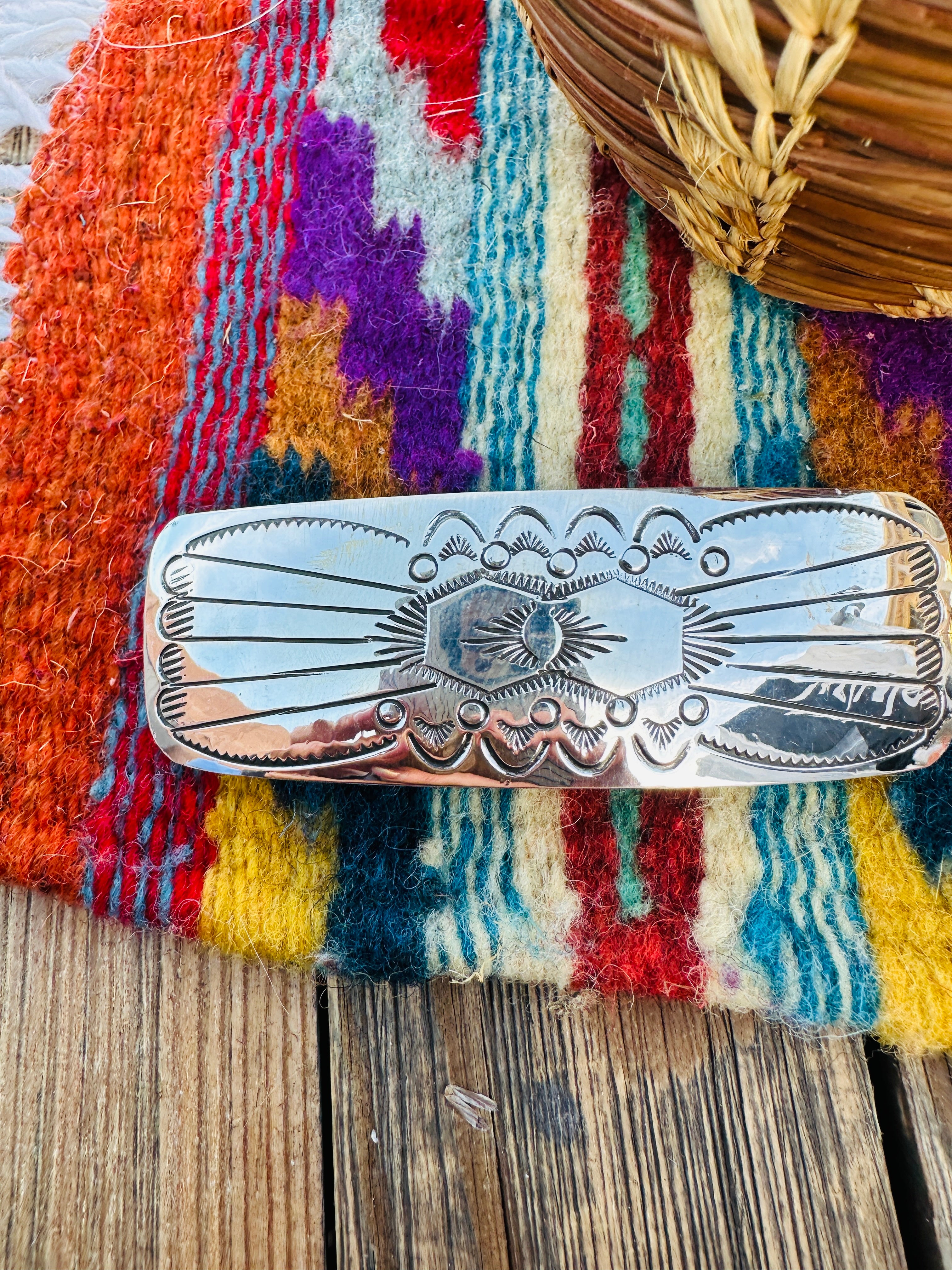 Handcrafted Sterling Silver Hair Barrette