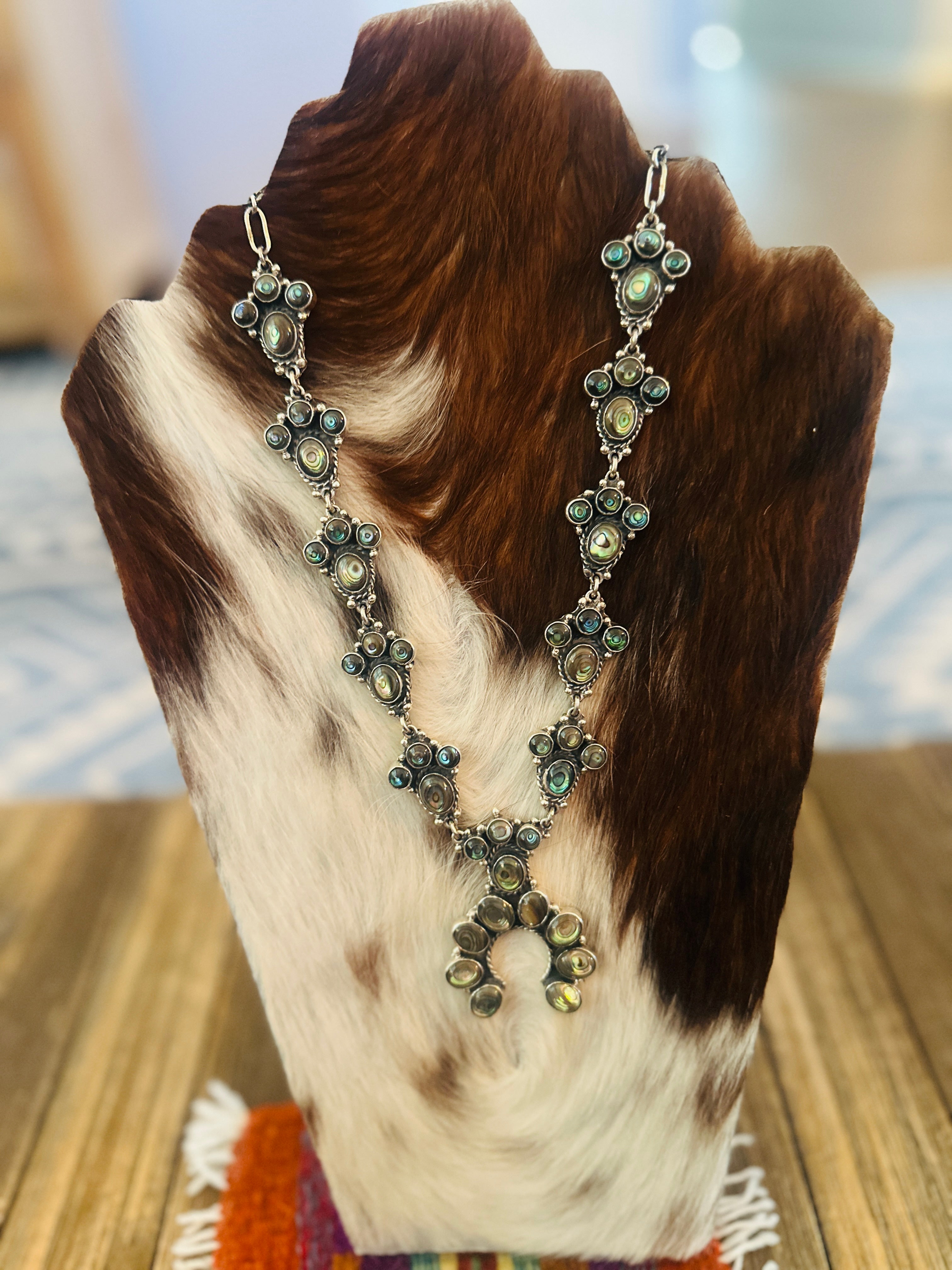 Handcrafted Abalone & Sterling Silver Naja Necklace by Federico Jimenez