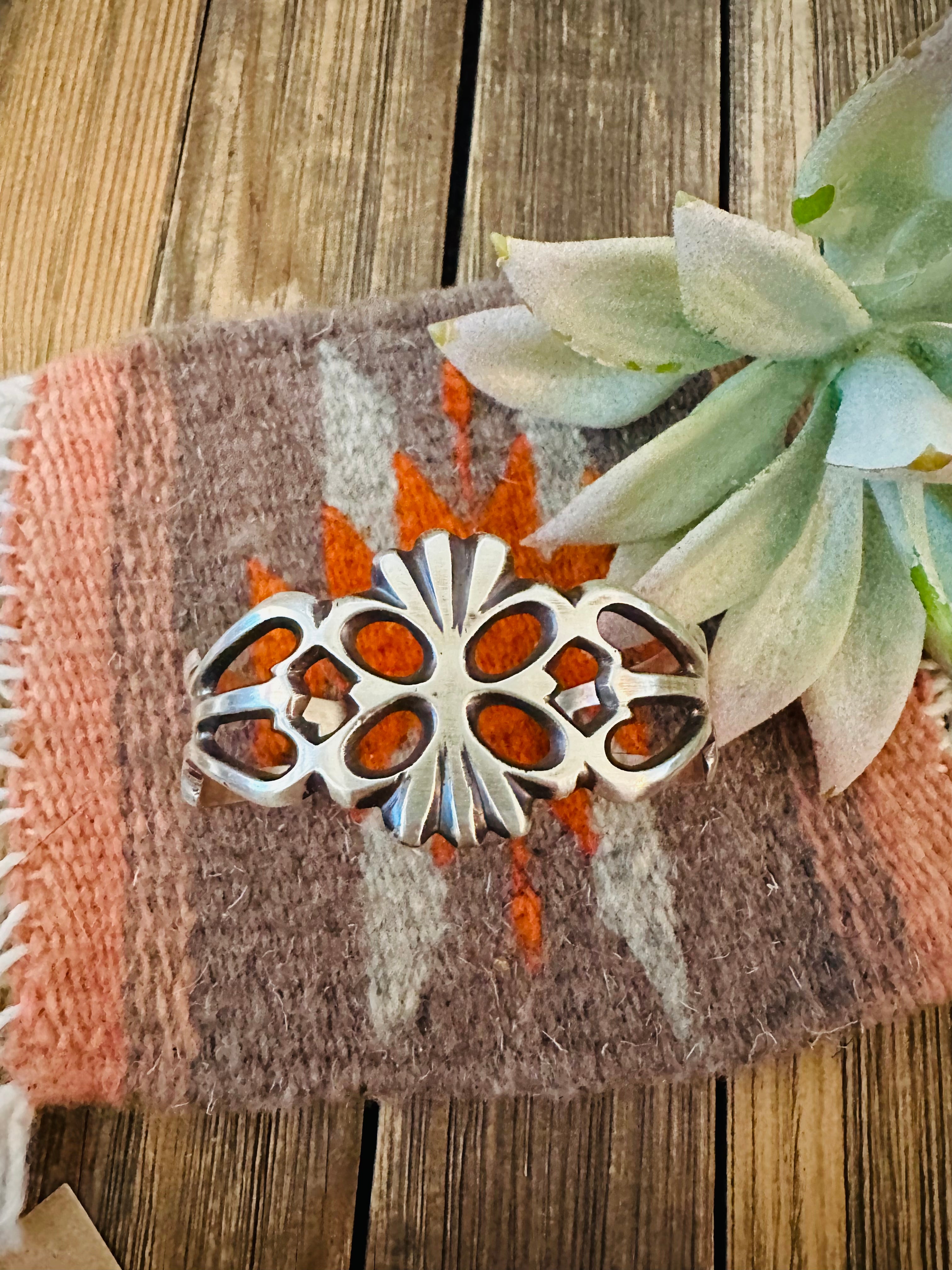 Navajo Sterling Silver Cuff Bracelet