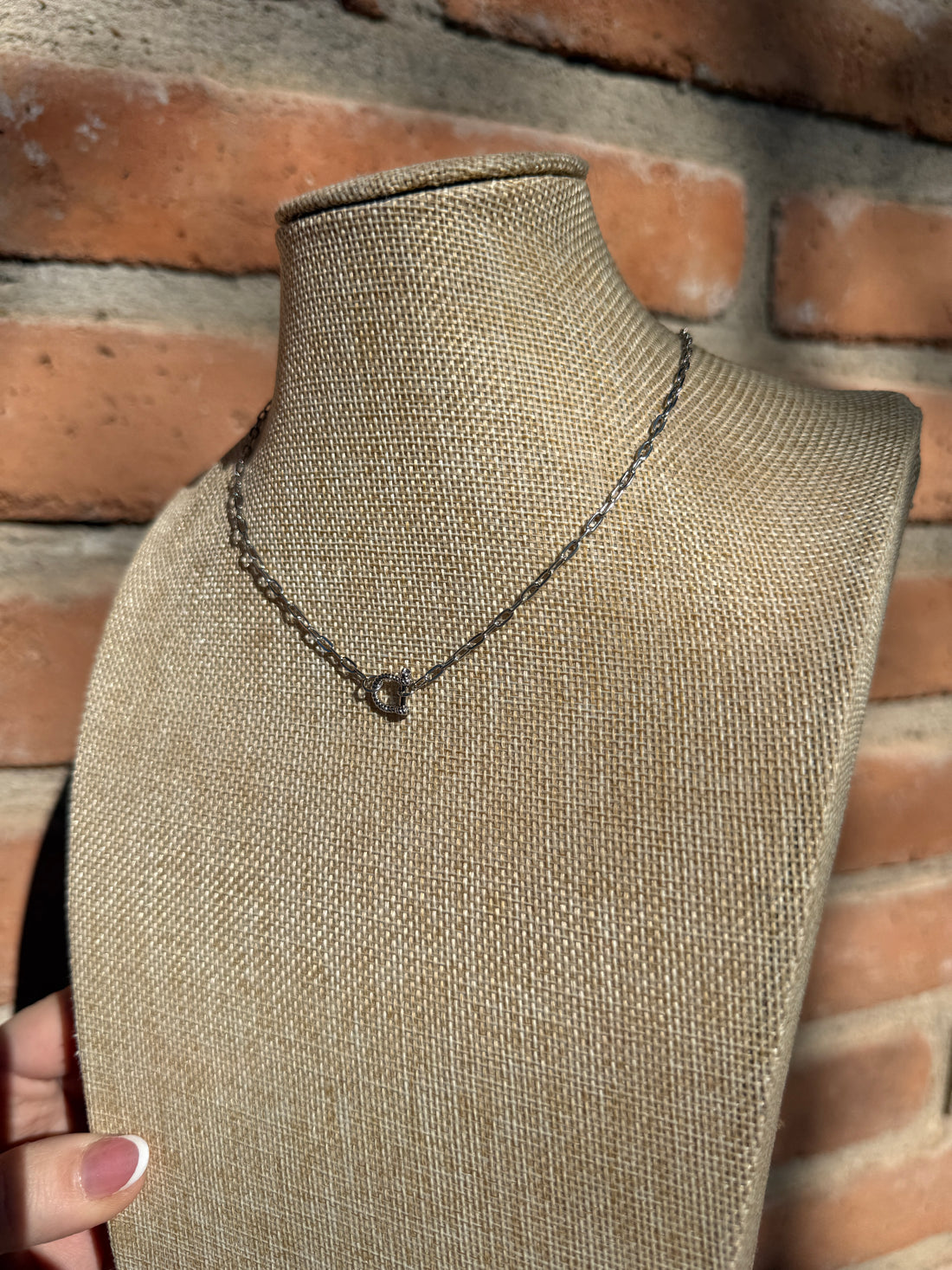 “The Golden Collection” Handmade Silver Plated Chain Dainty HORSE BIT Necklace