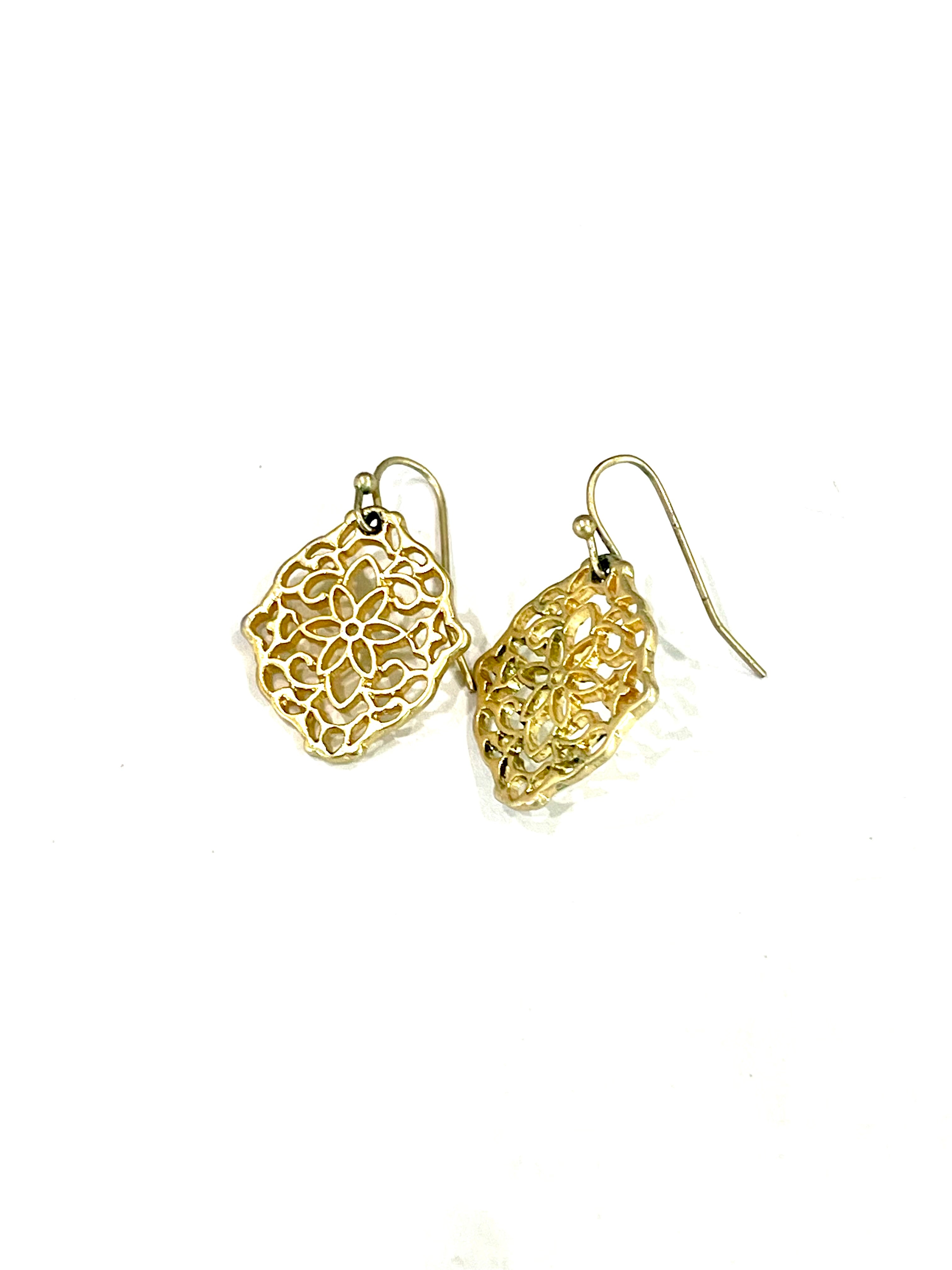The Bijoux Vault Vintage Gold Plated Dangle Earrings