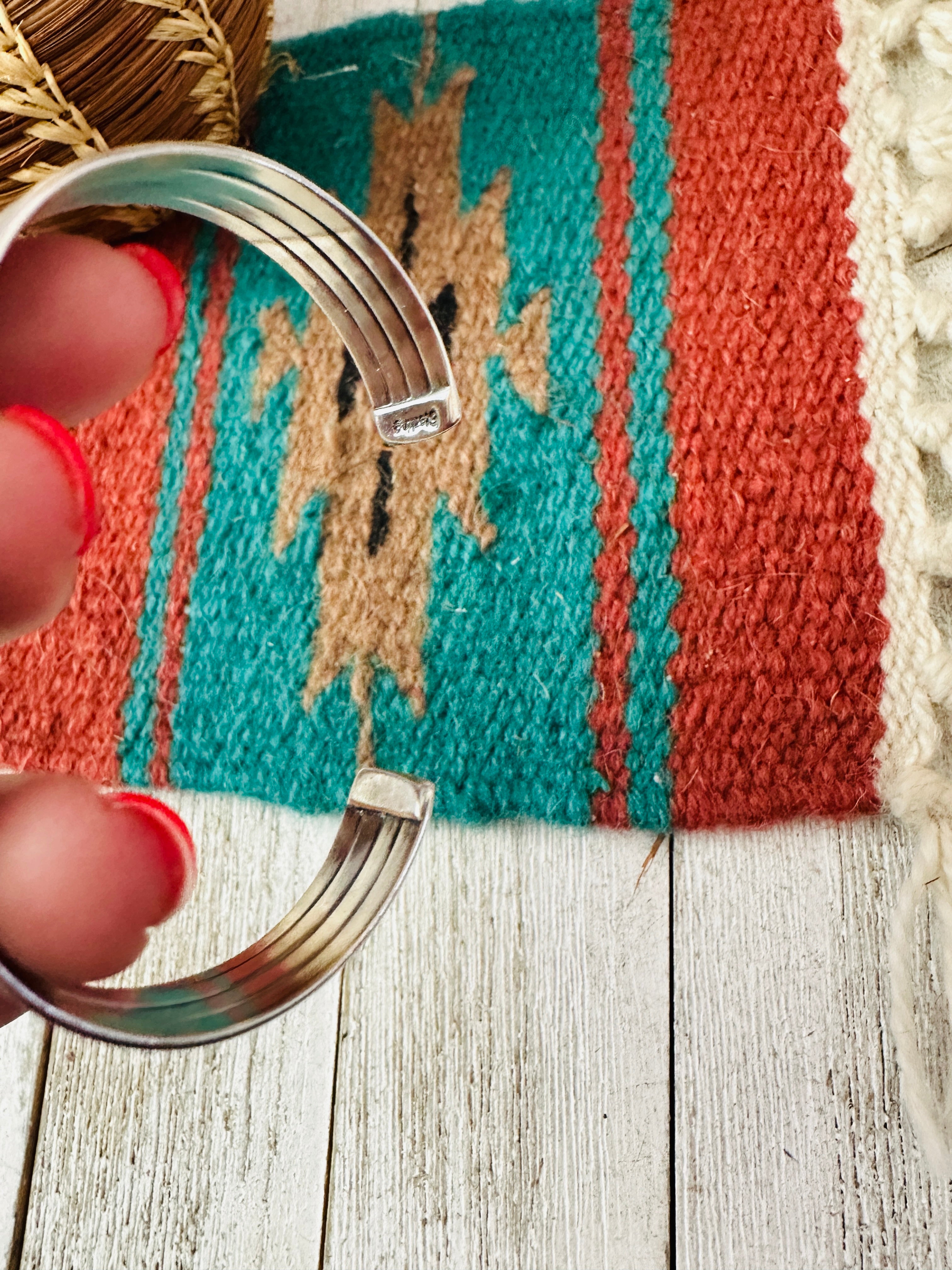 Handcrafted Sterling Silver & Turquoise Cuff Bracelet