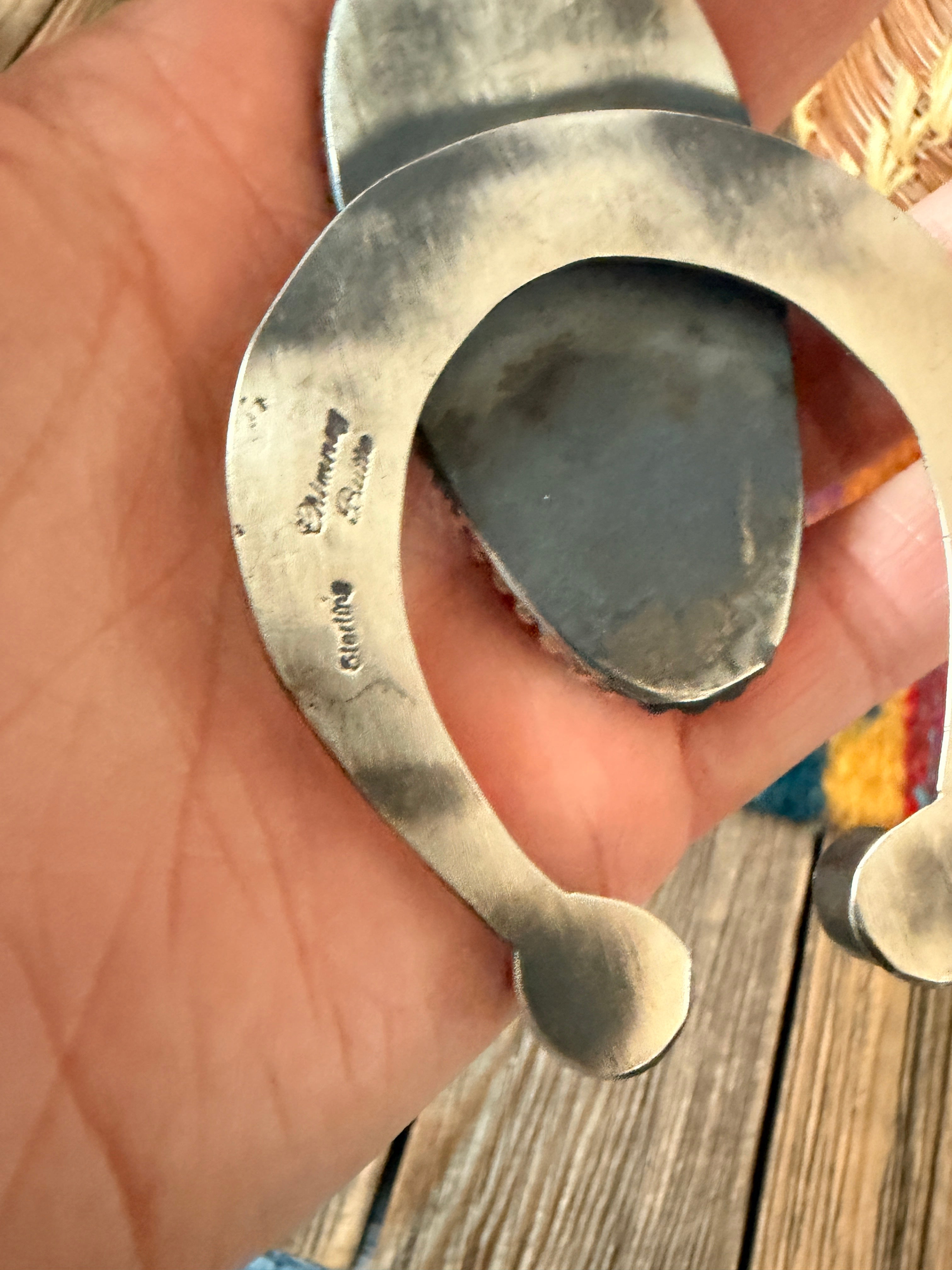 Handcrafted Sterling Silver, Number 8 Turquoise & Spiny Naja Pendant by Chimney Butte