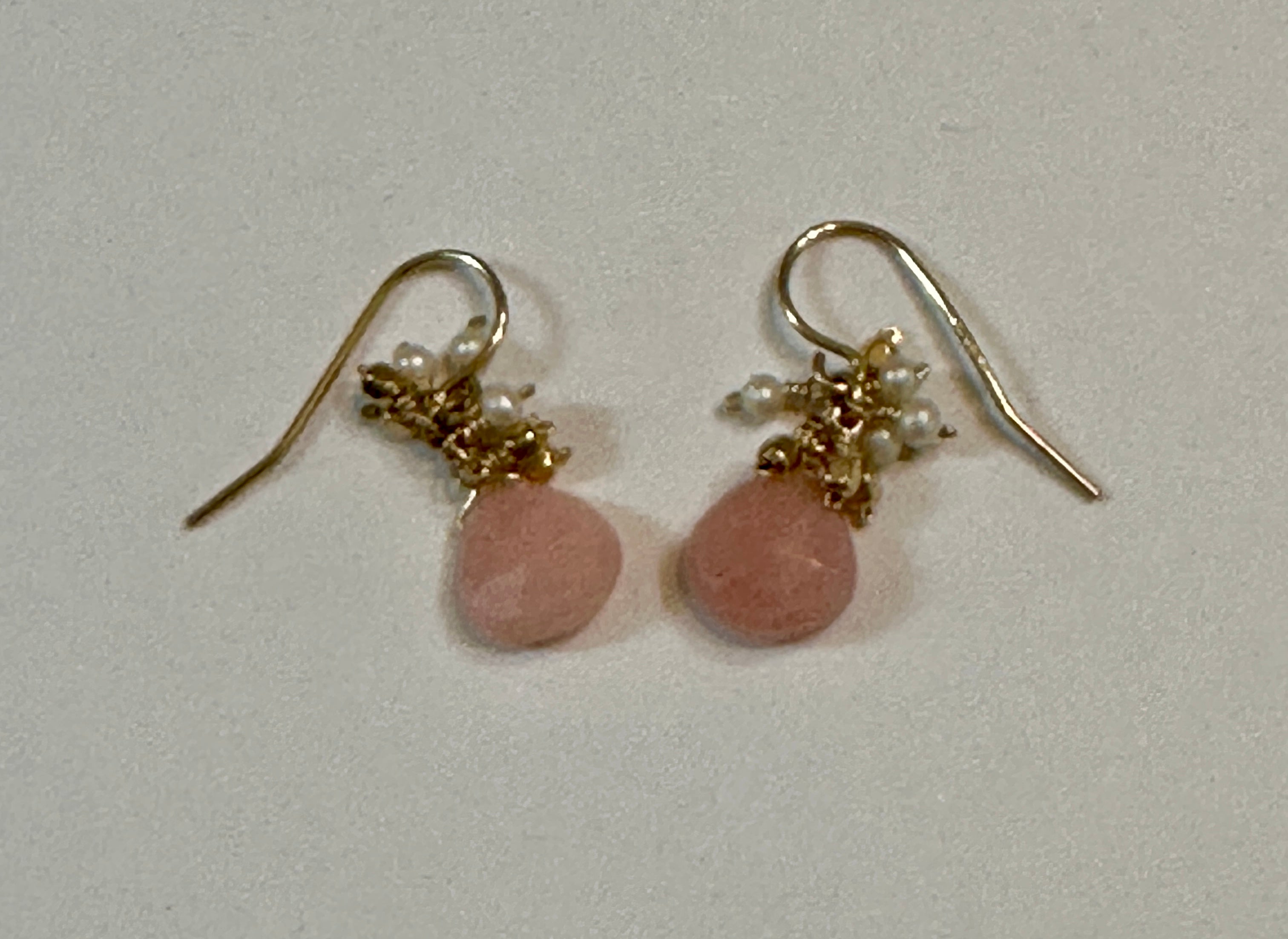 Rose Quartz Cluster Earrings