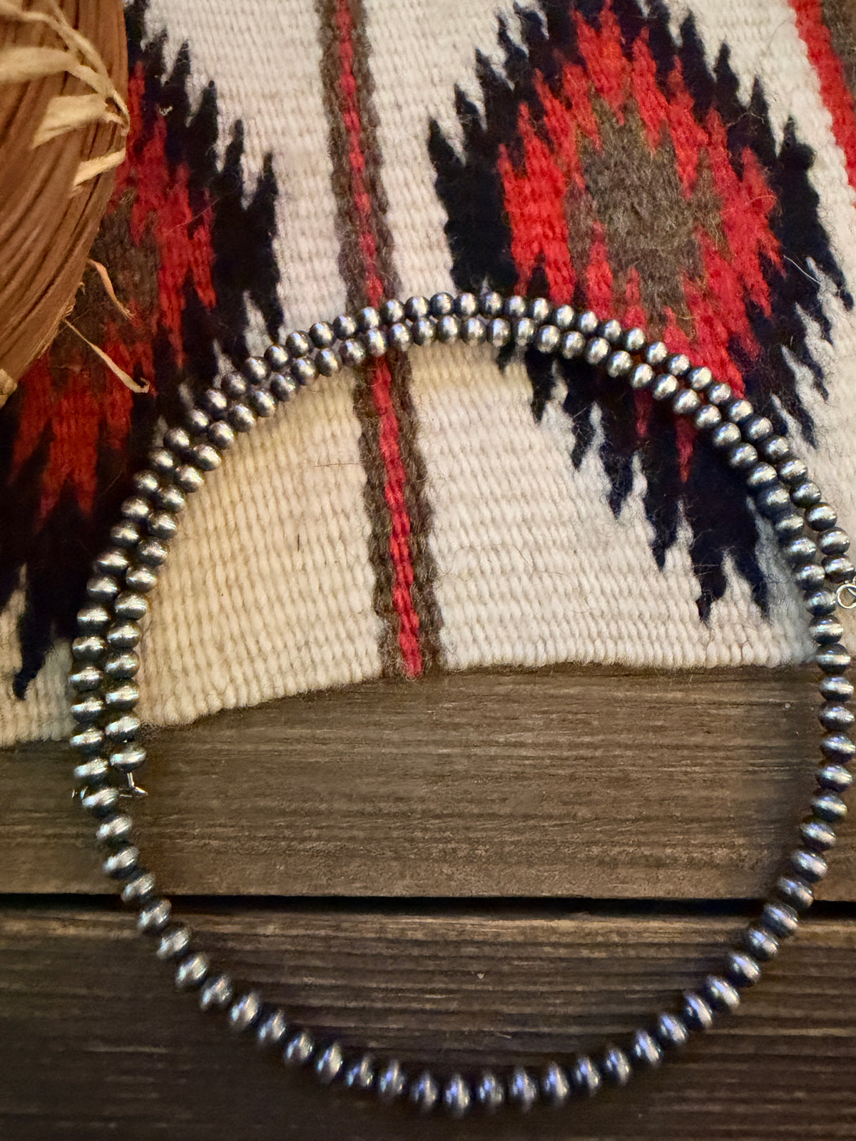 Handcrafted 4mm Sterling Silver Pearl Beaded Wrap Choker Necklace