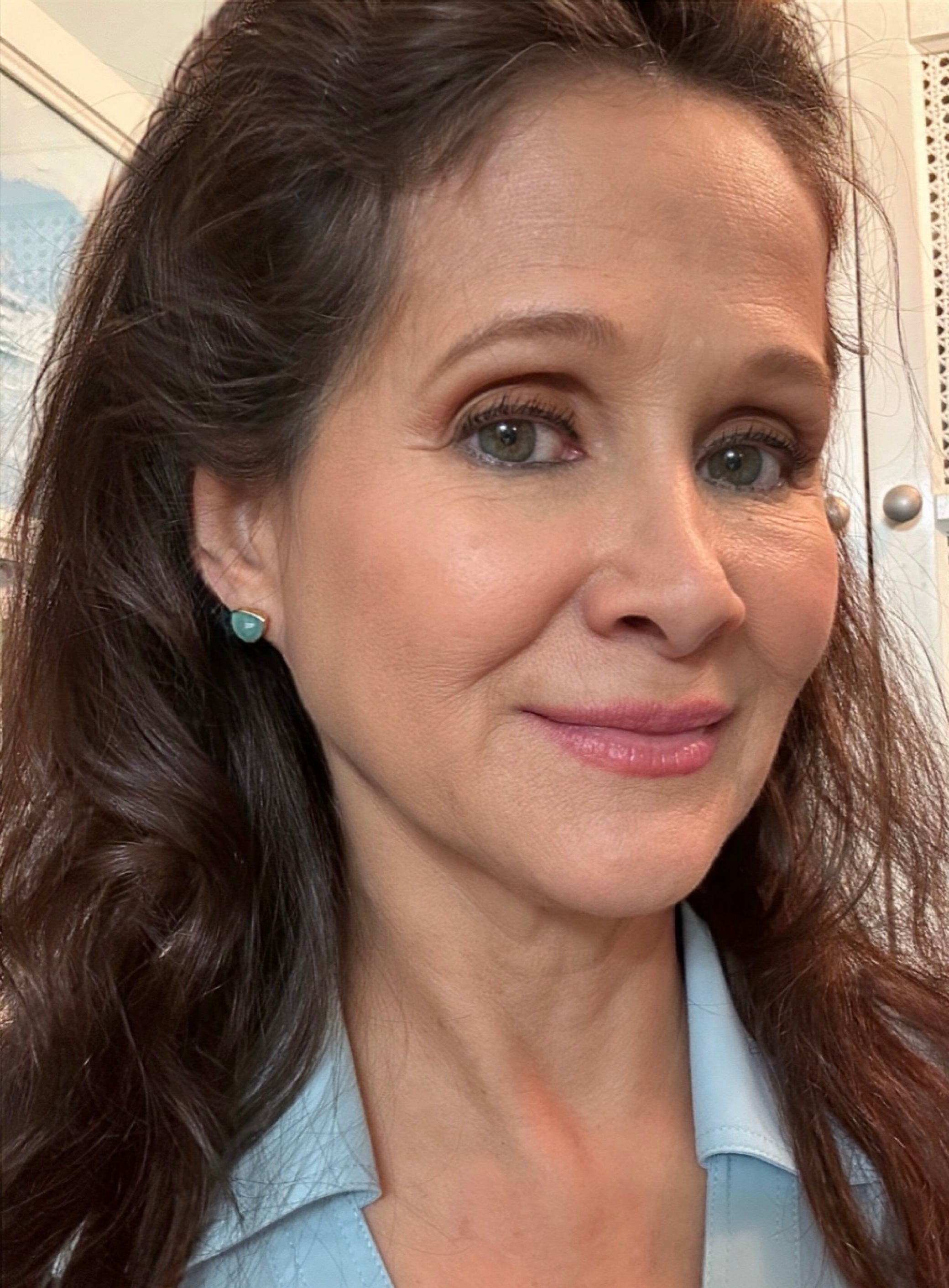 Chalcedony Gold Plated Earrings