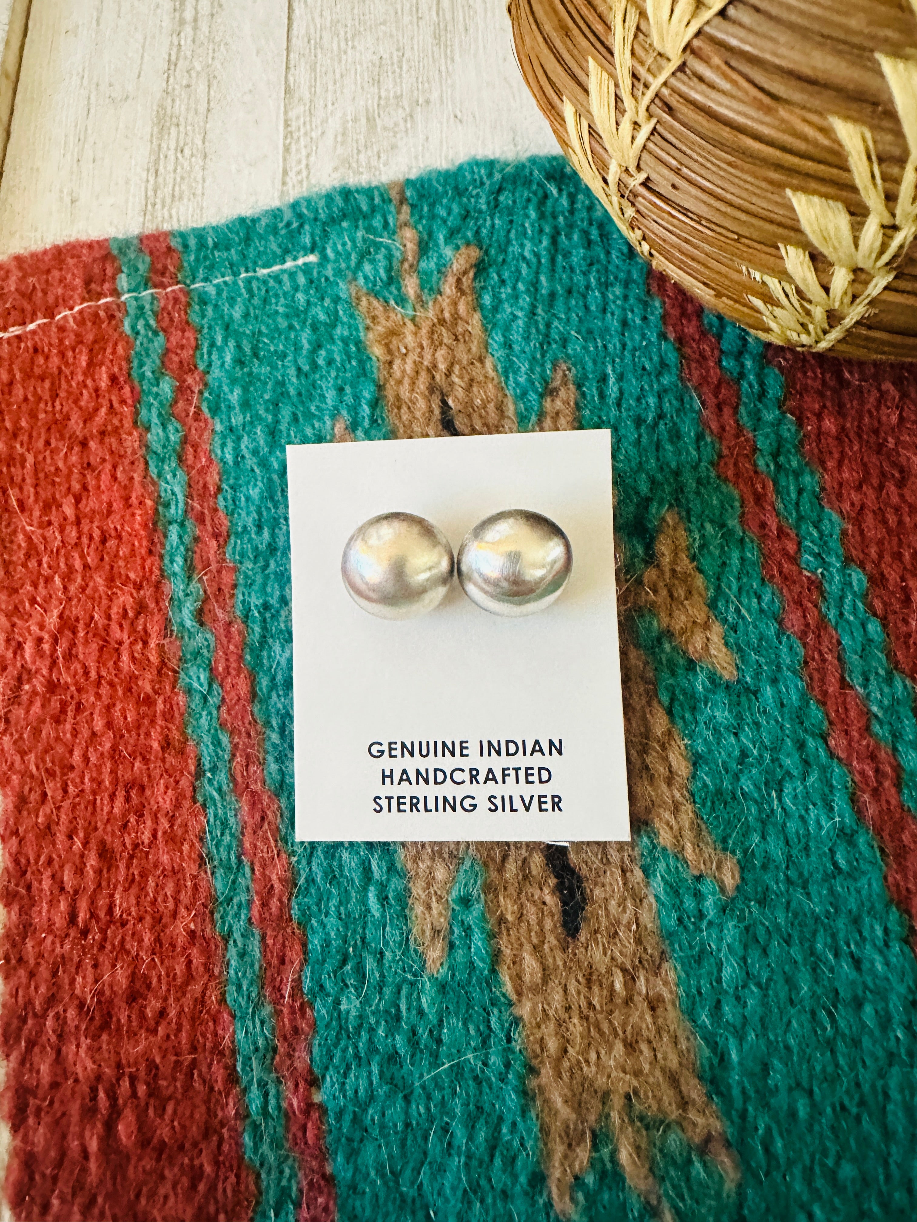 Navajo Sterling Silver Stud Earrings