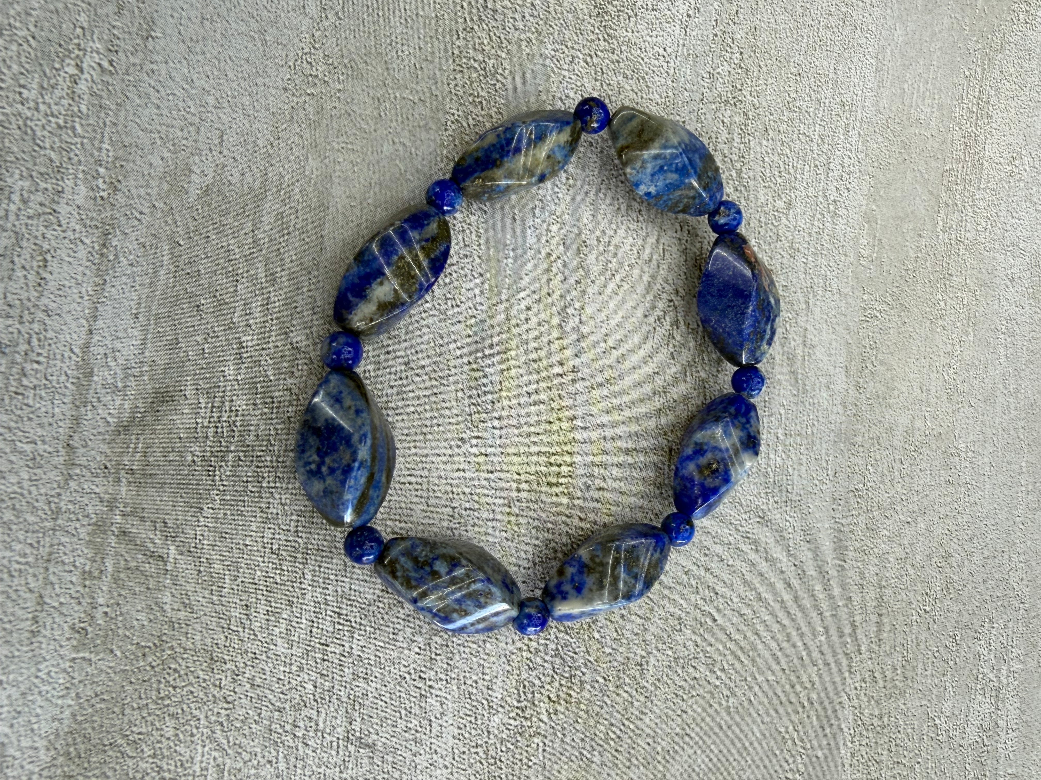 Lapis Beaded Stretch Bracelet
