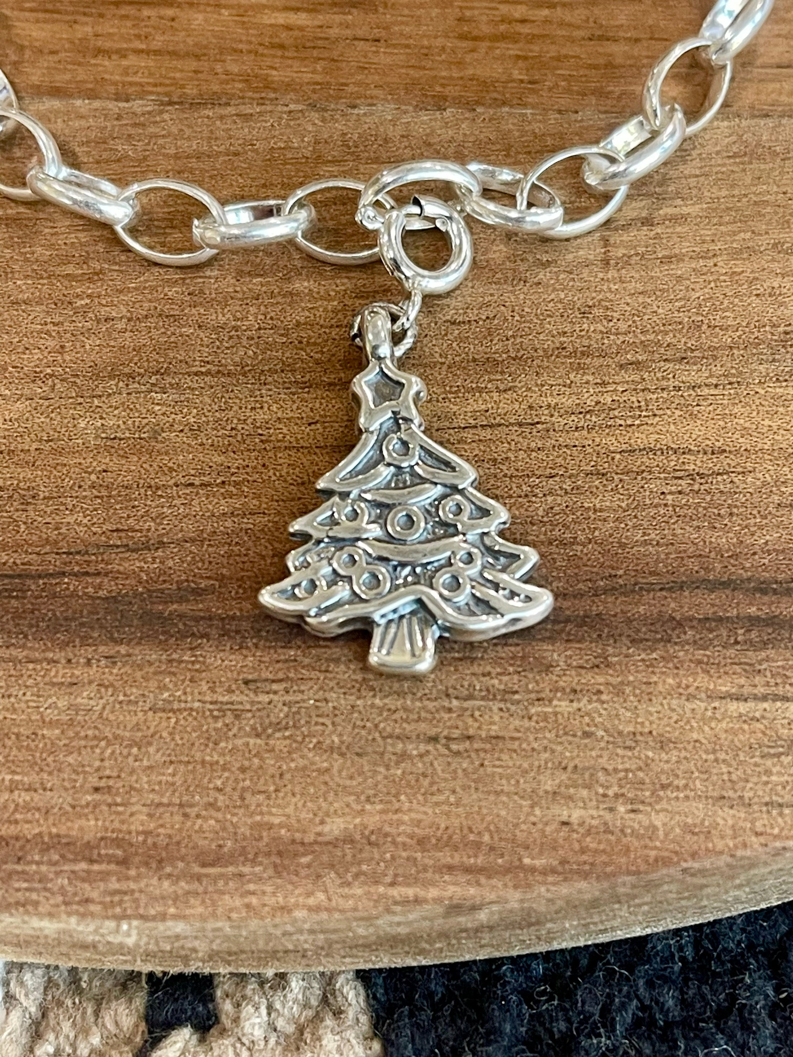 Handmade Sterling Silver CHRISTMAS TREE Charm