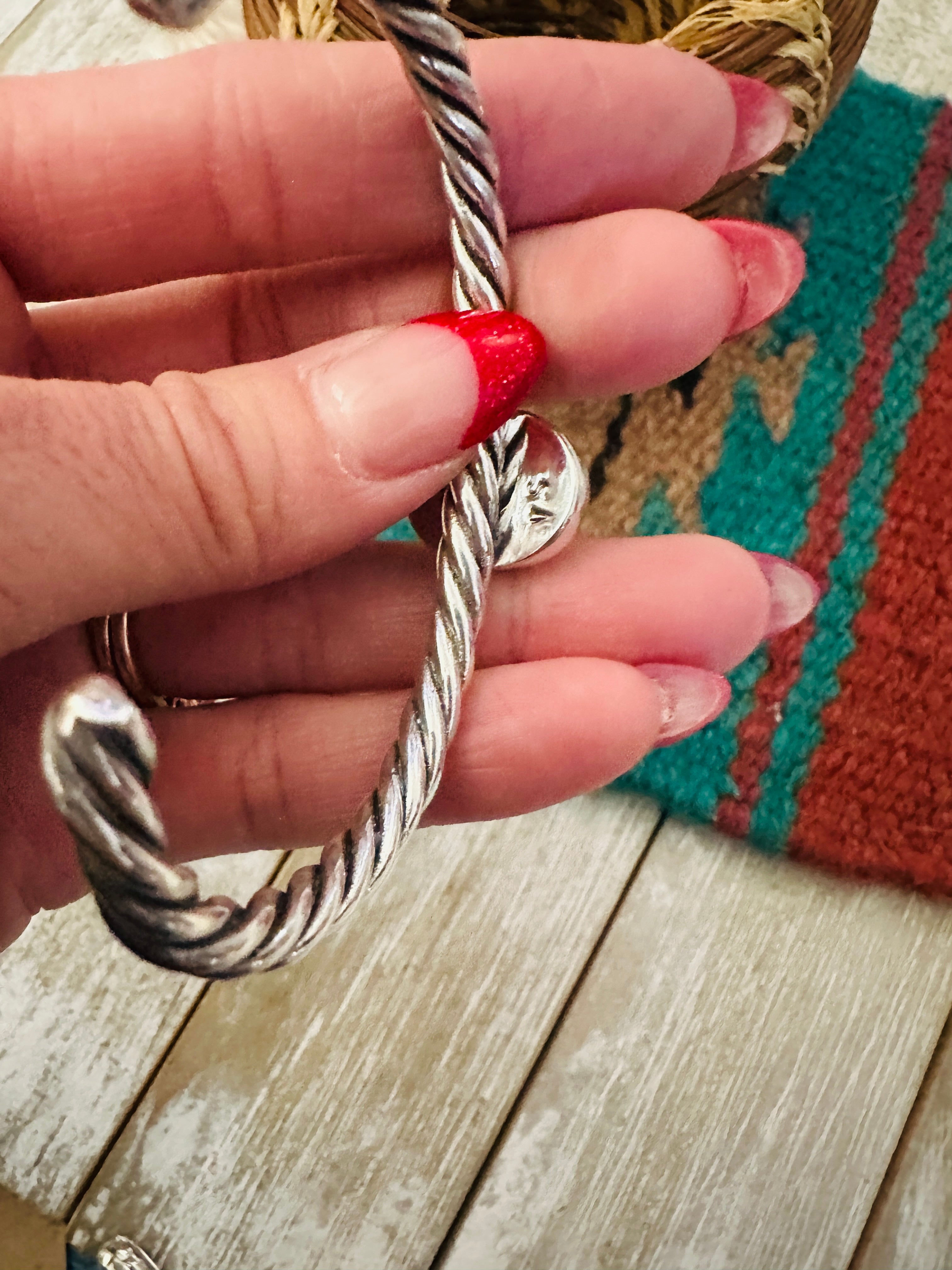 Handcrafted Spiny & Sterling Silver Cuff Bracelet