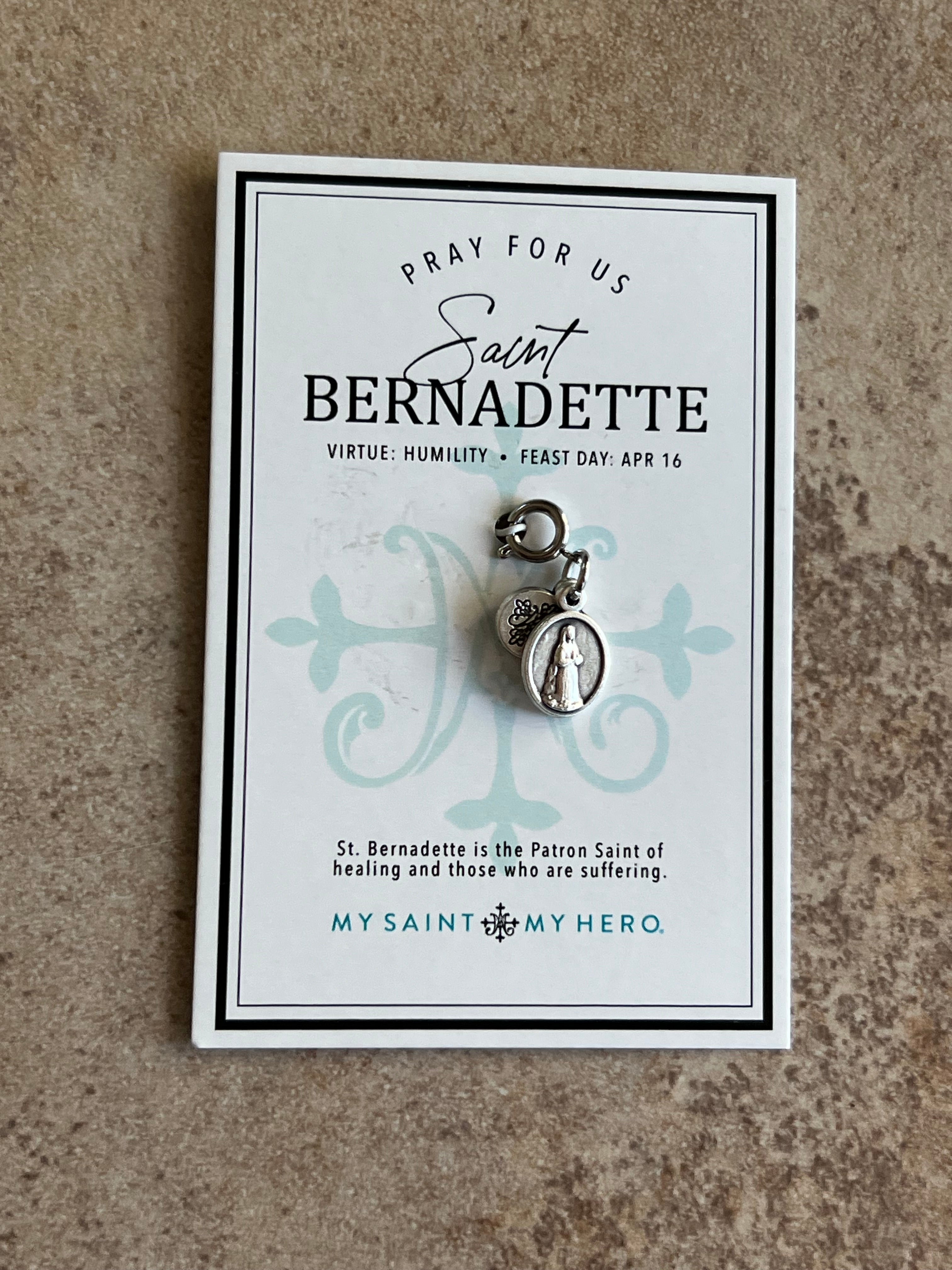 Saint Bernadette Our Lady of Lourdes Medal Charm
