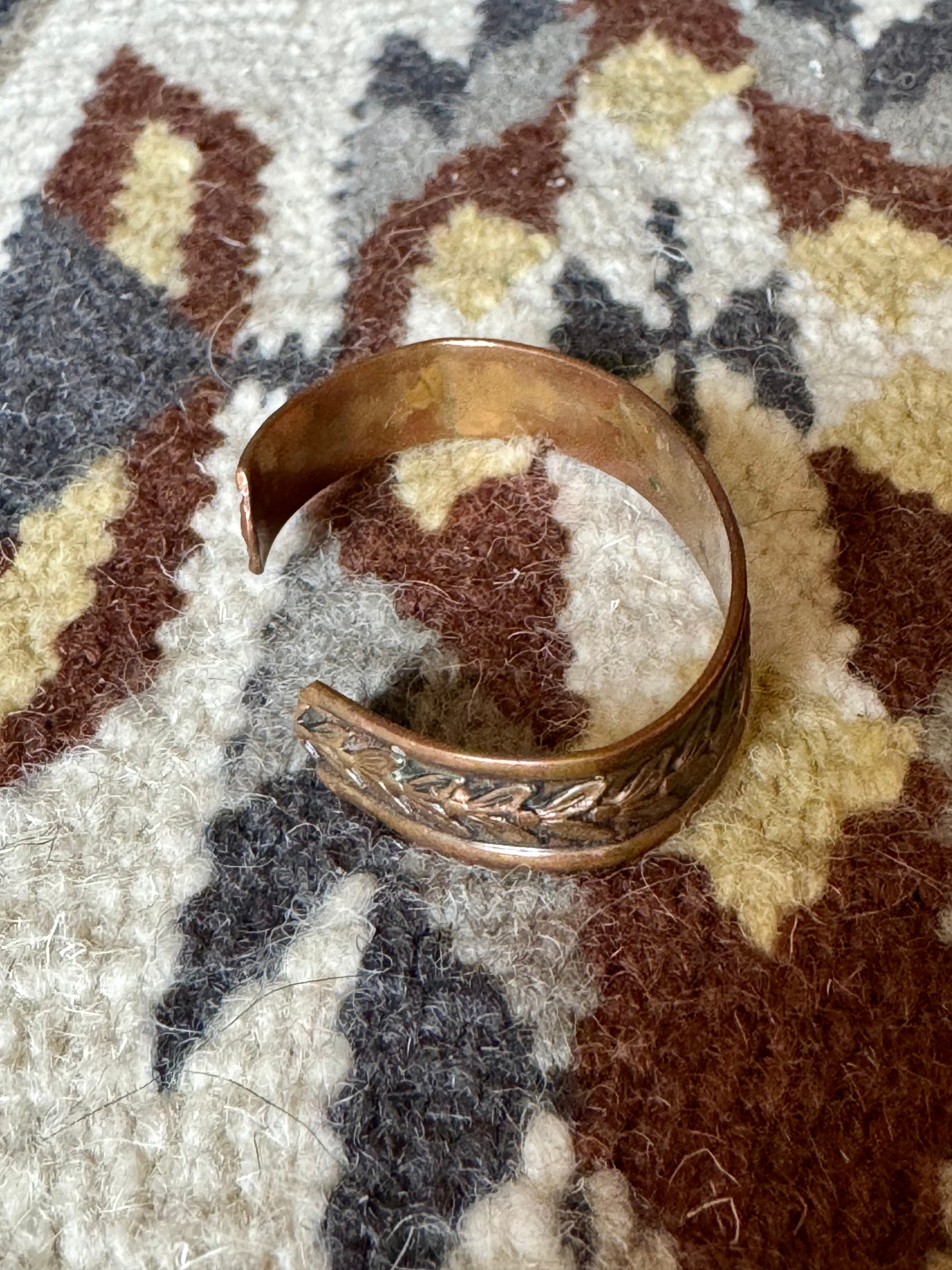 Vintage Handmade Copper Cuff Bracelet