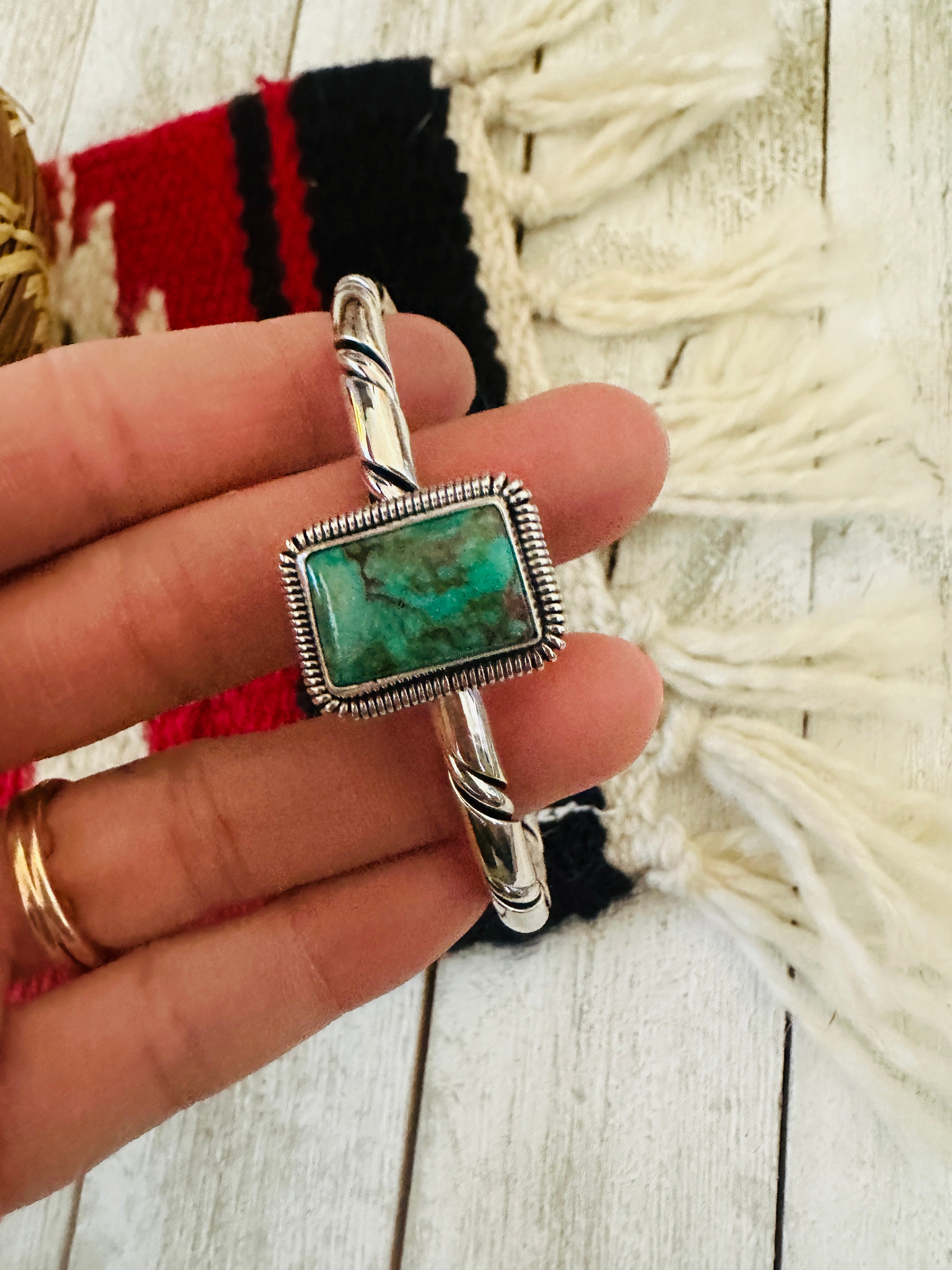 Handcrafted Sterling Silver & Turquoise Cuff Bracelet