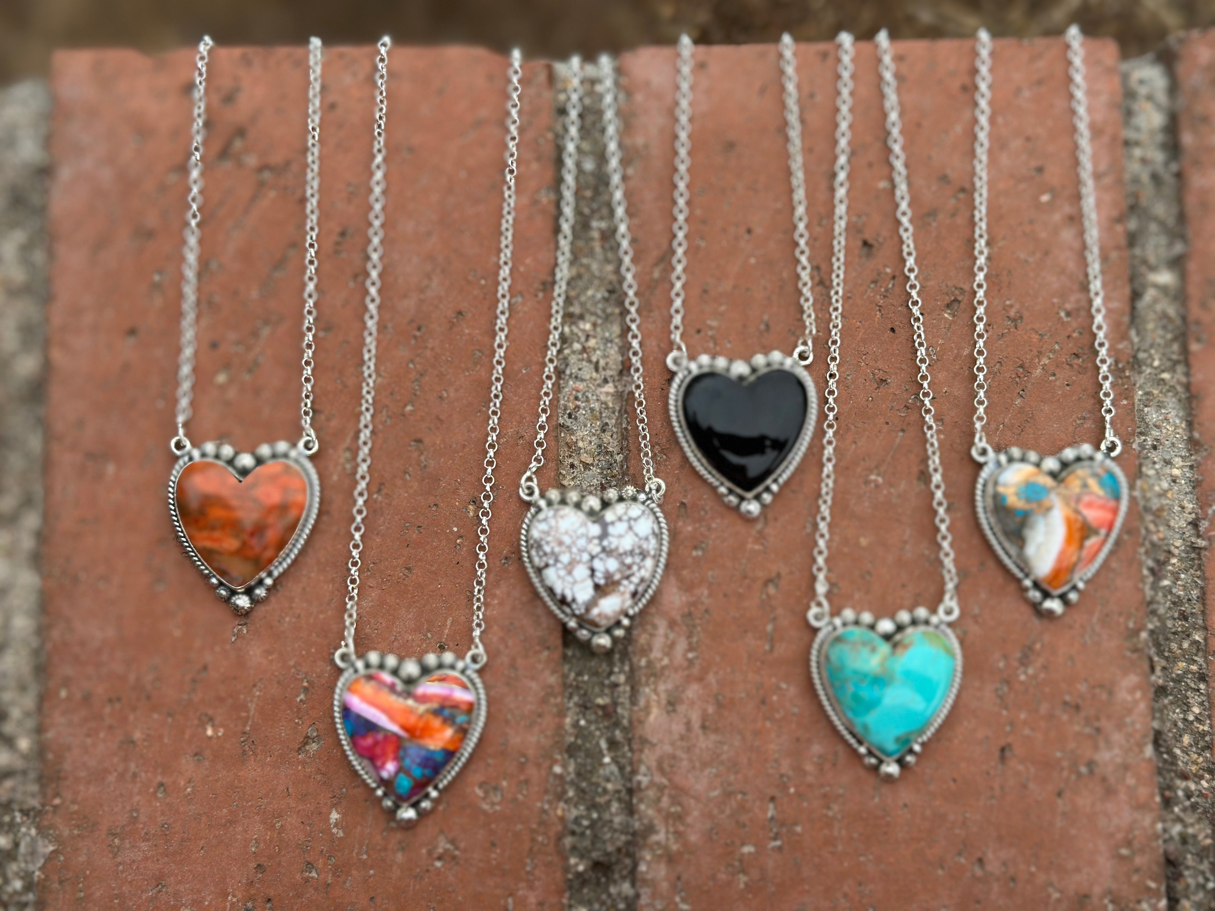 Handmade Sterling Silver  Dream Heart Necklaces