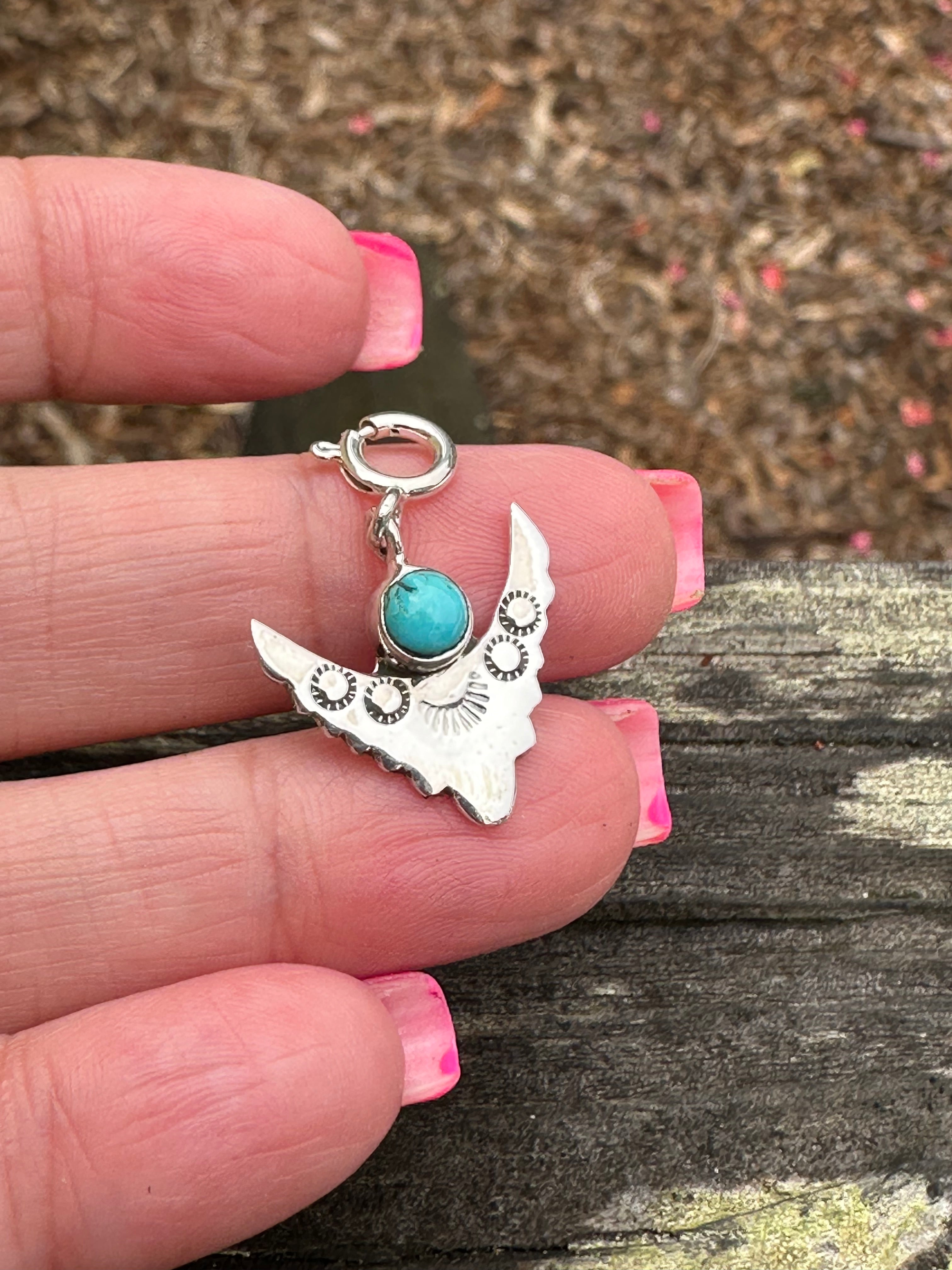 Sterling Silver and Turquoise Arrowhead Charm