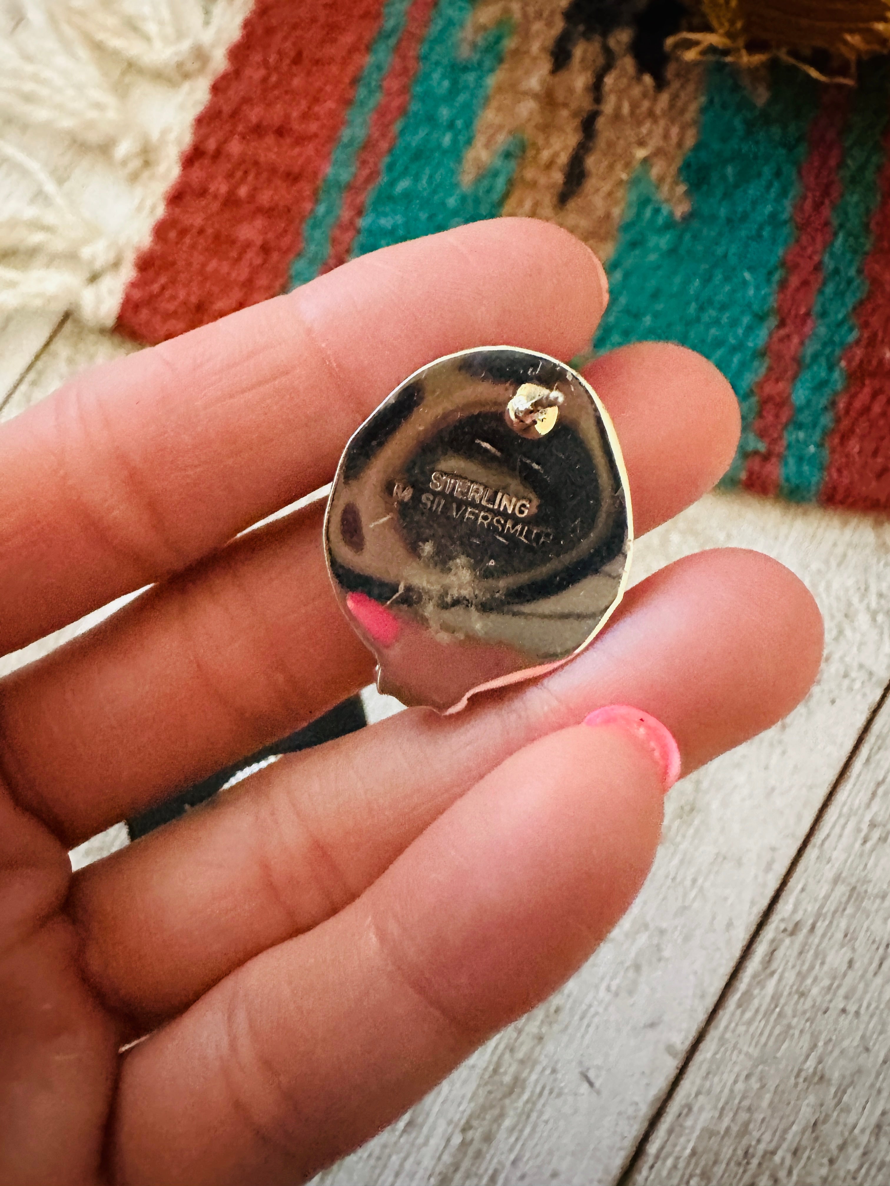 Navajo Turquoise & Sterling Silver Post Earrings