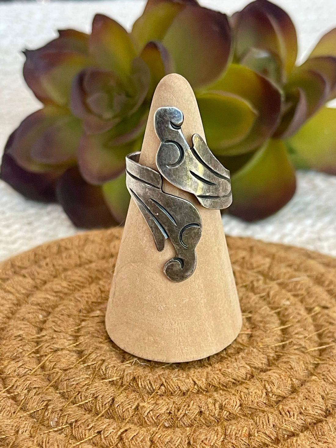 Old Pawn Vintage Sterling Silver Adjustable Ring