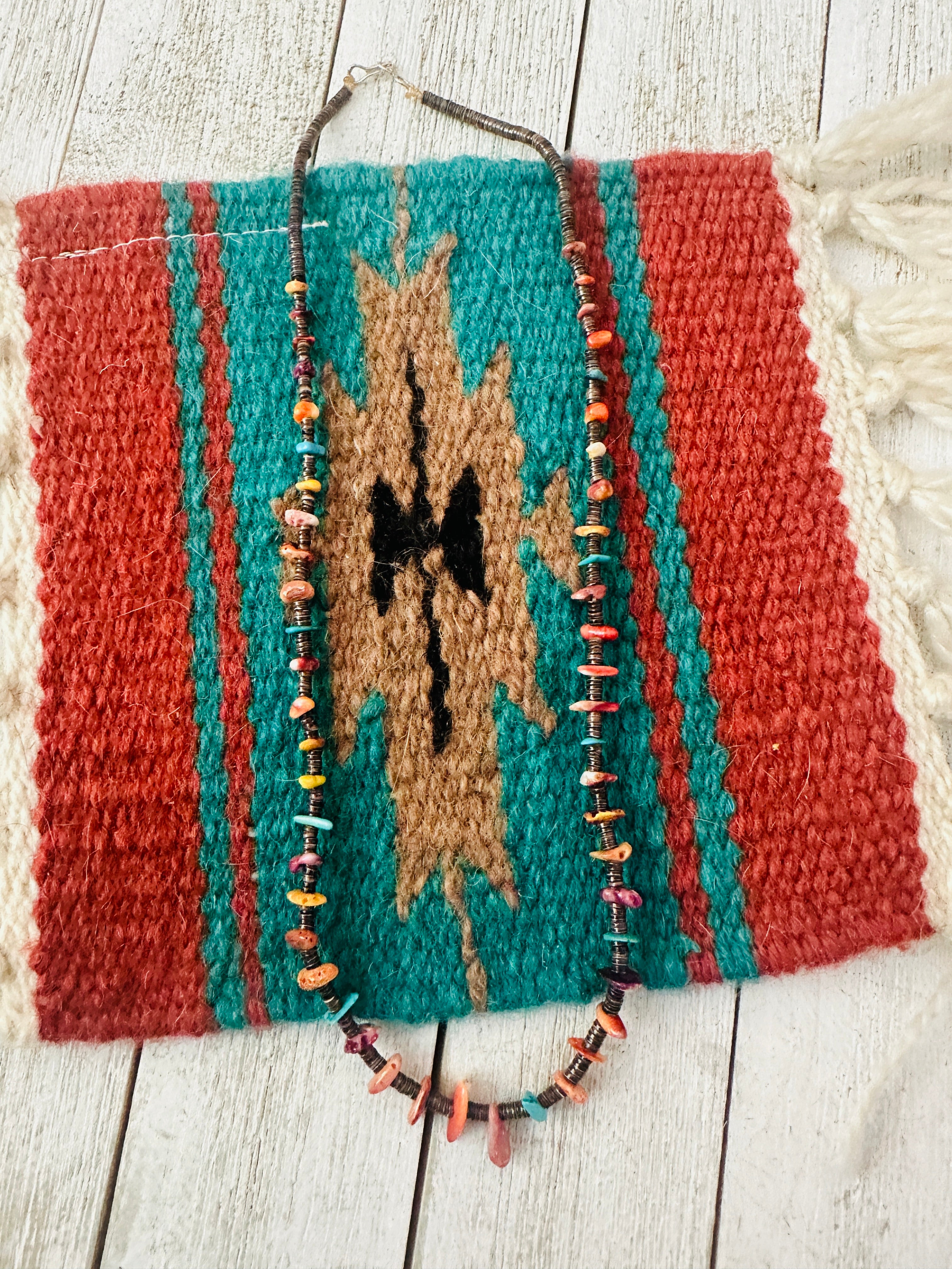 Zuni Multi Stone & Heishi Beaded Necklace