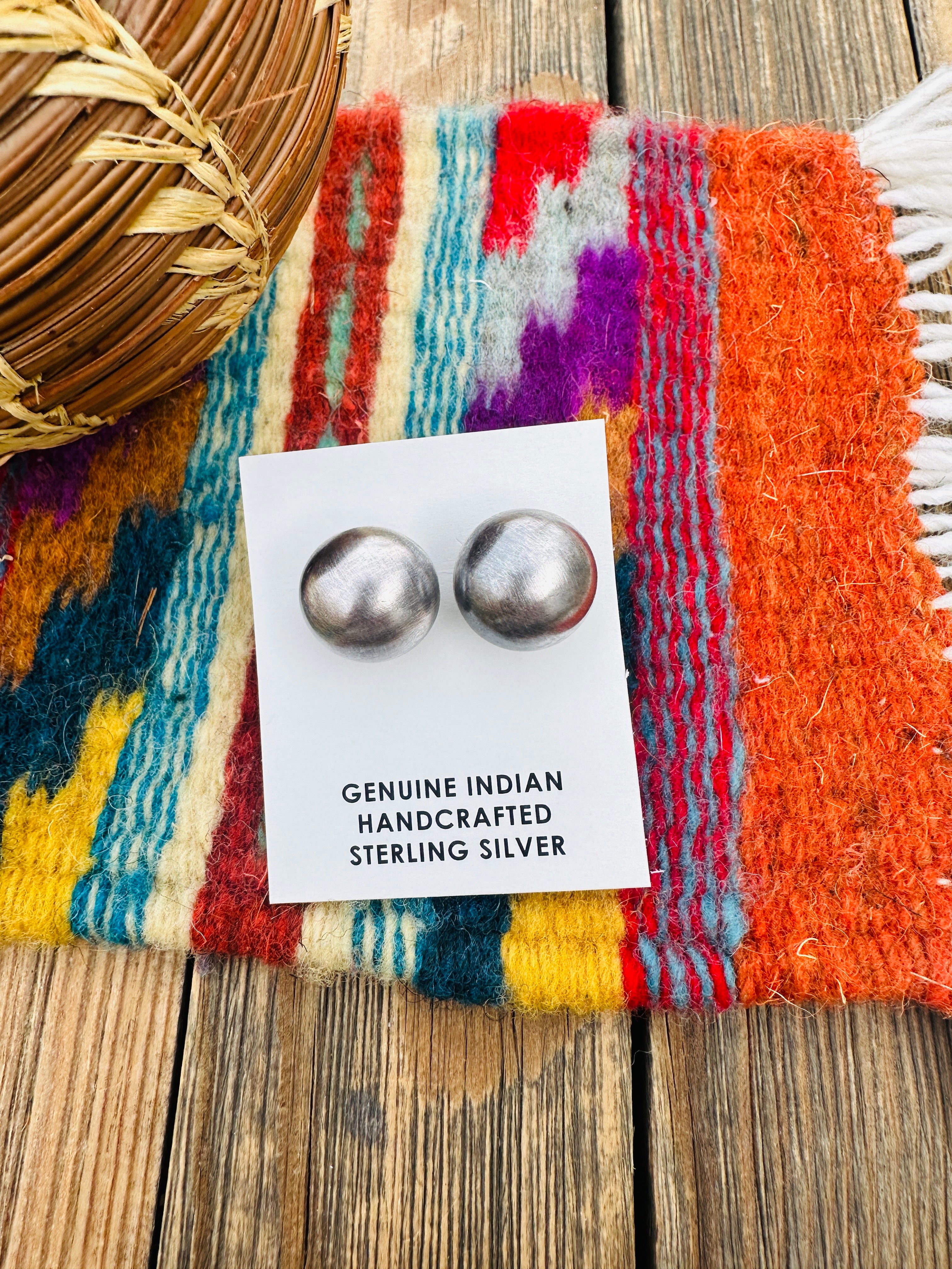 Handcrafted 10mm Sterling Silver Pearl Stud Earrings