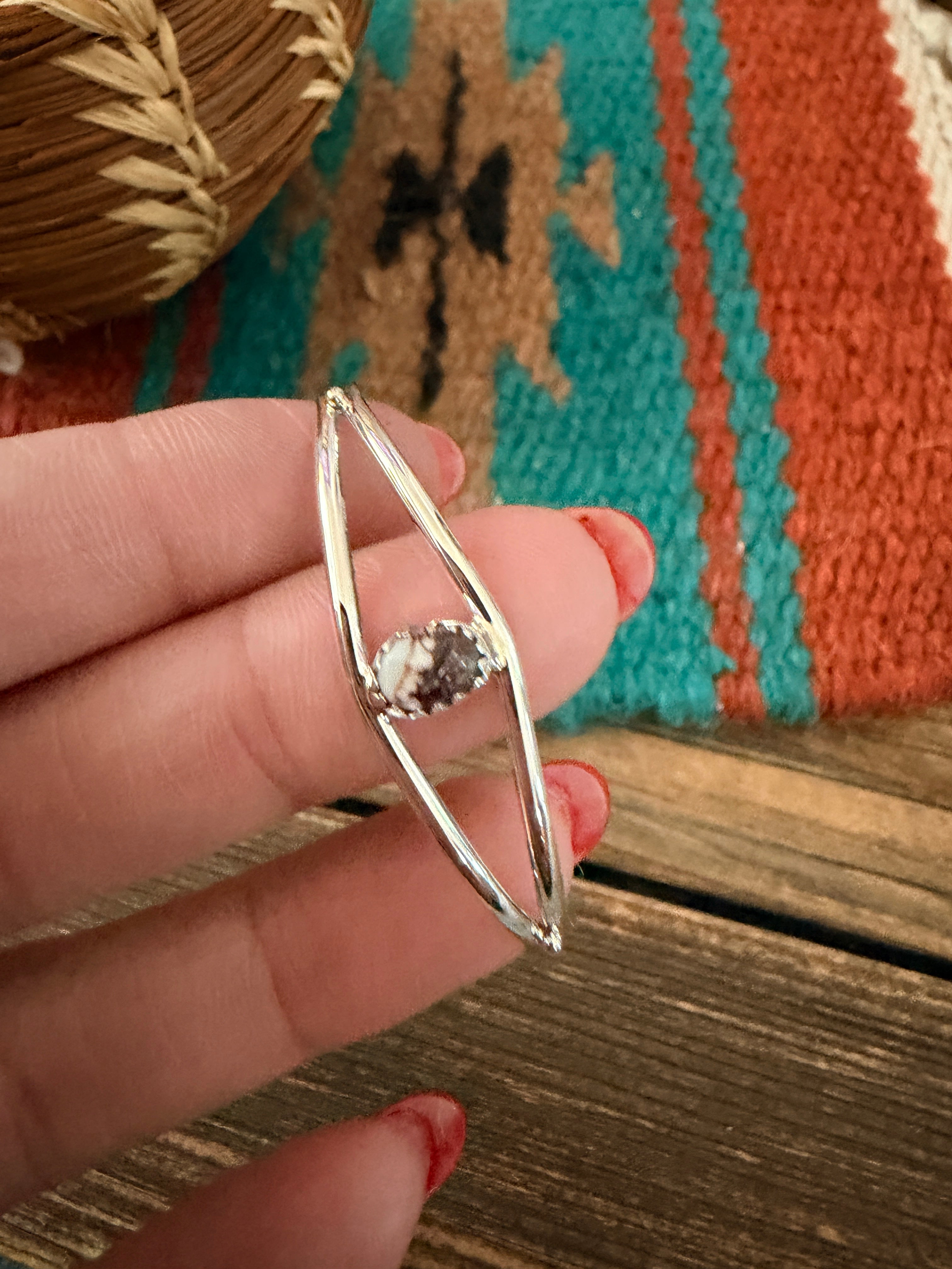 Handcrafted Wild Horse & Sterling Silver Baby Cuff Bracelet
